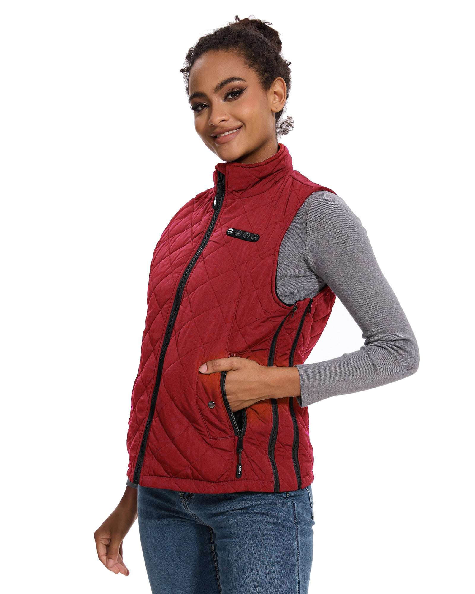 arris heated vest comes with a set of size panels