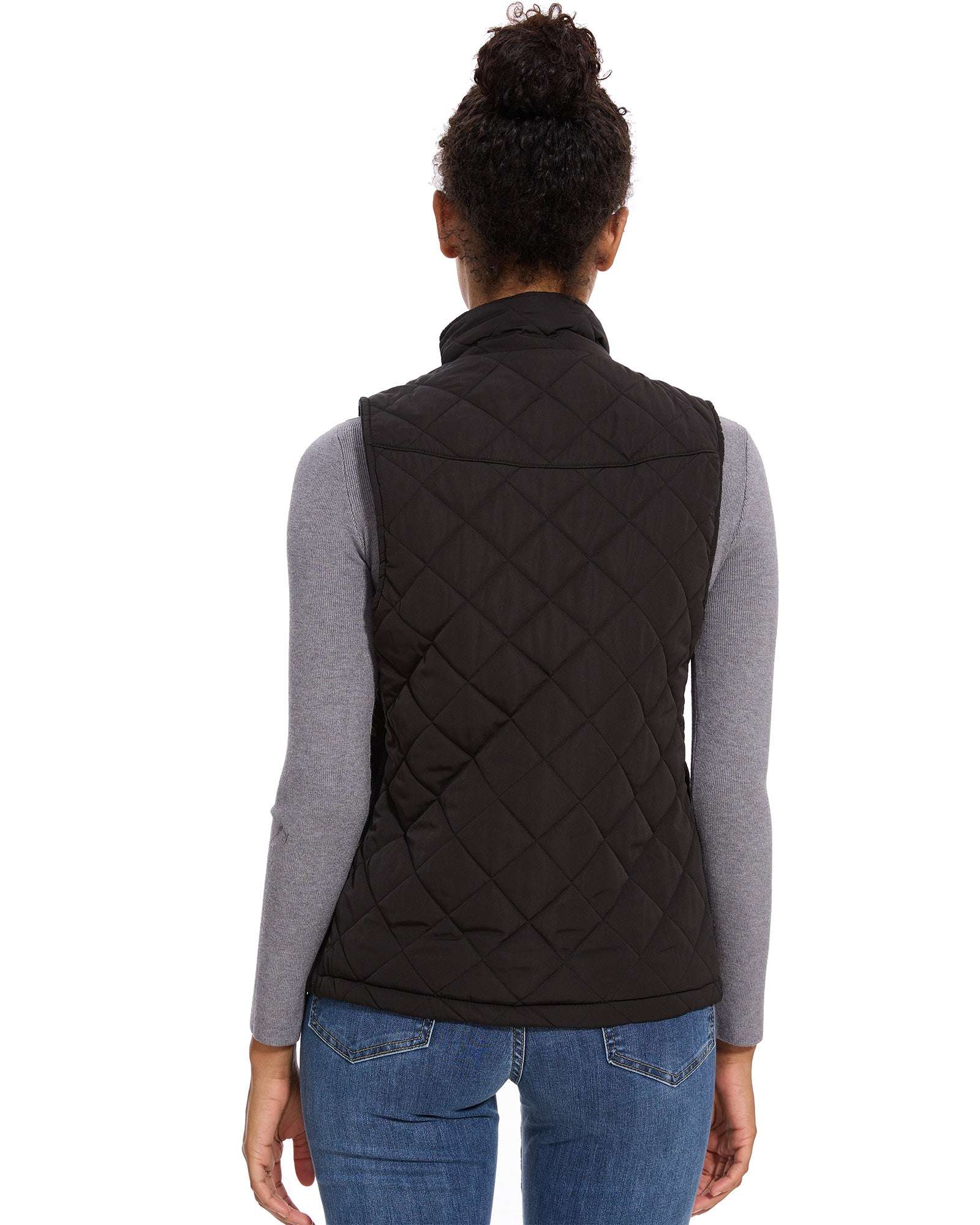 classic heated vest for women beautiful diamond patterns
