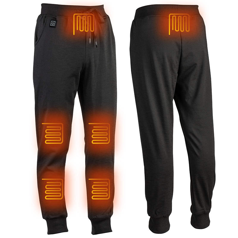 Electric Heated Pants for Men Women 6 Warm Heating Pads 3 Temperature Settings for Winter Cycling, Hiking, Trekking, Outdoor Lovers and Workers (No Battery)
