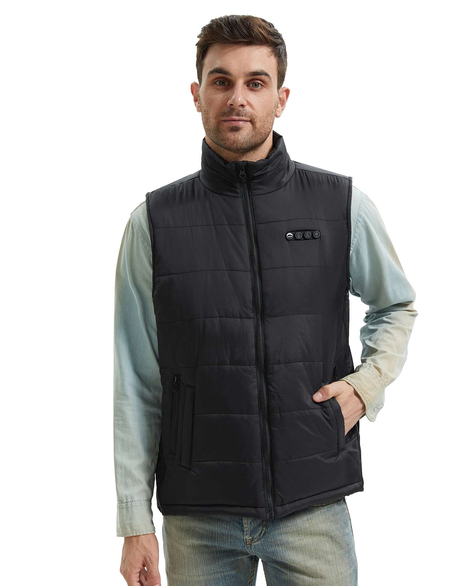 12V men's heated vest with rechargeable battery