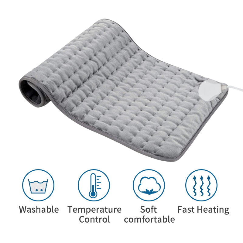 Electric Heating Pad FIR Heating Method with Timer & Temp Controller for Lower Back Pain Relief, Warmth
