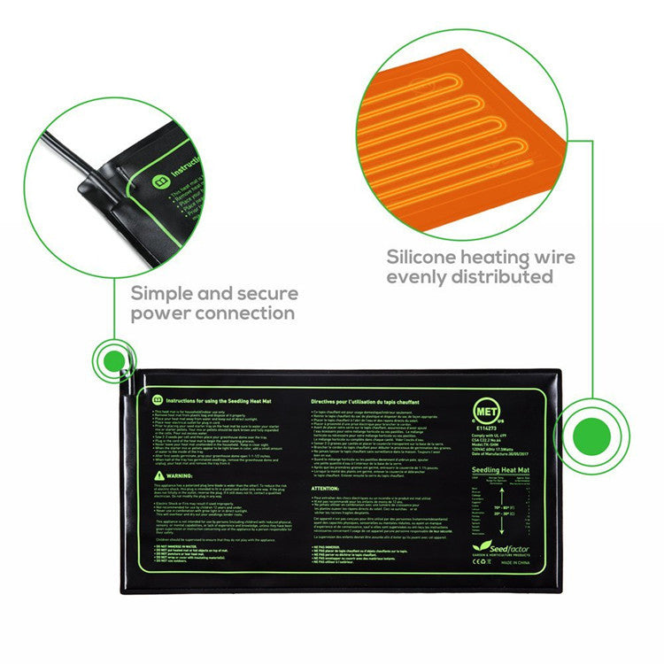 Silicone heating wire and secure power connection
