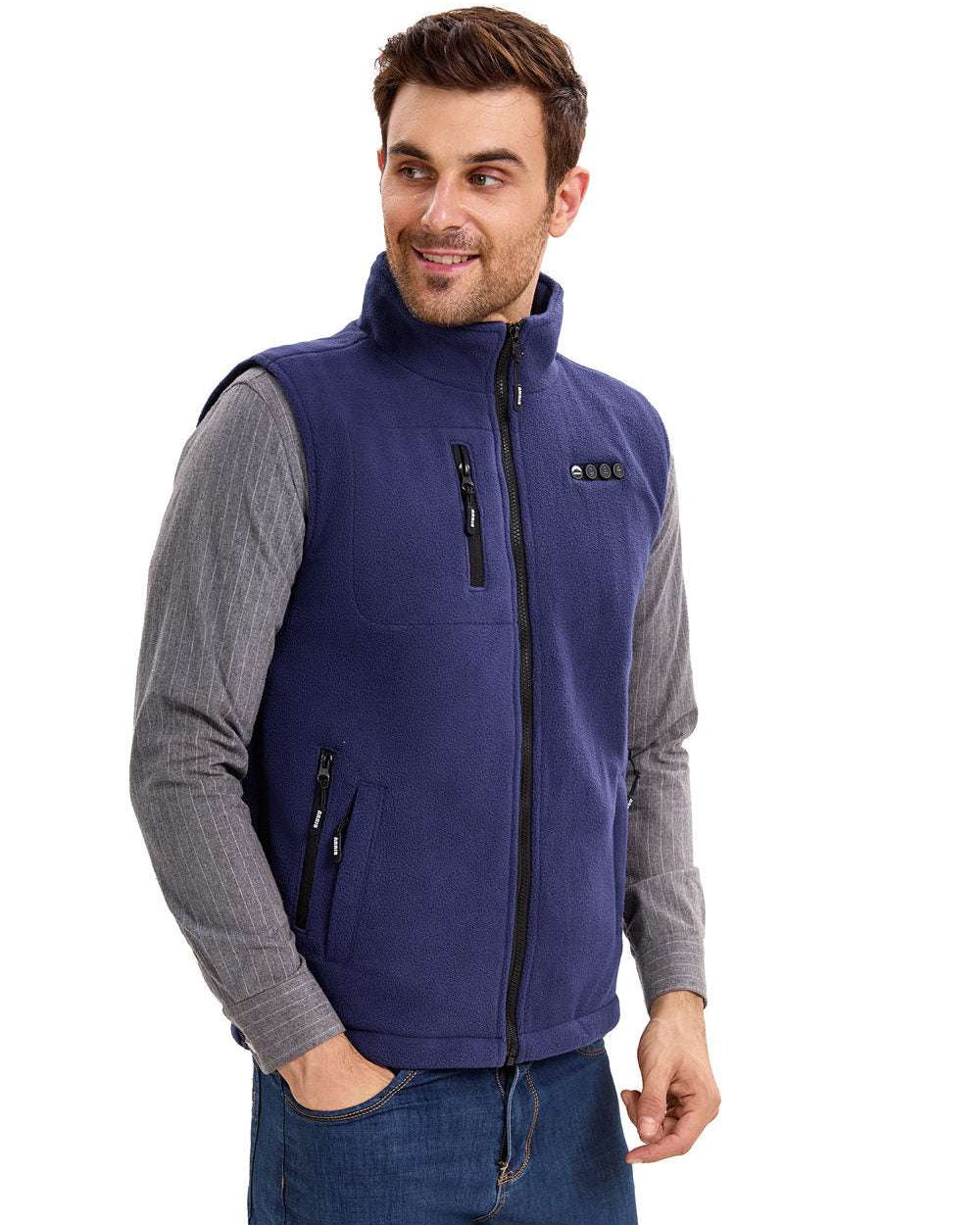 ARRIS 7.4V Battery Heated Vest Size Adjustable Fleece Vest for Men+Women Combo Sale