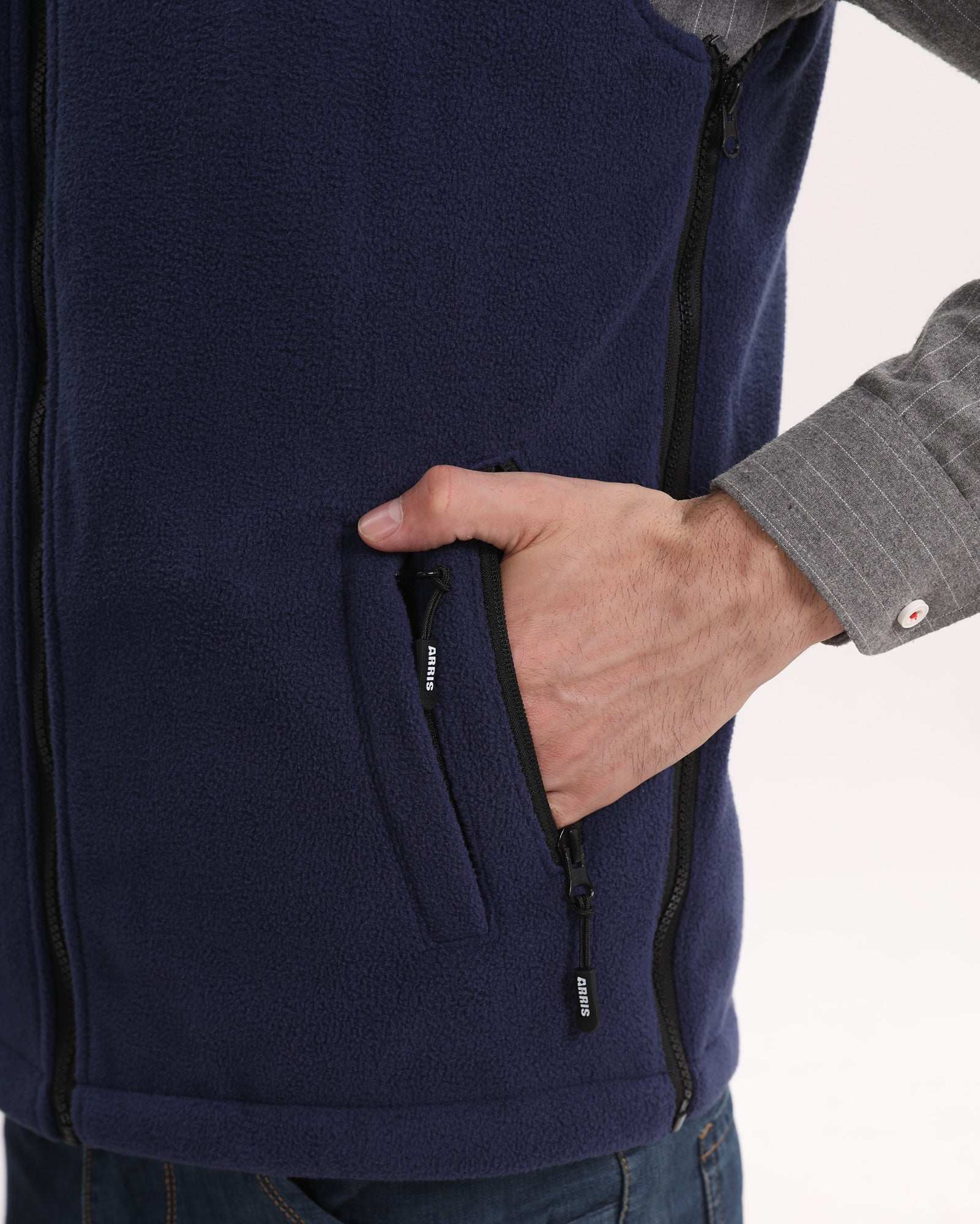 size adjustable heated vests with size panels