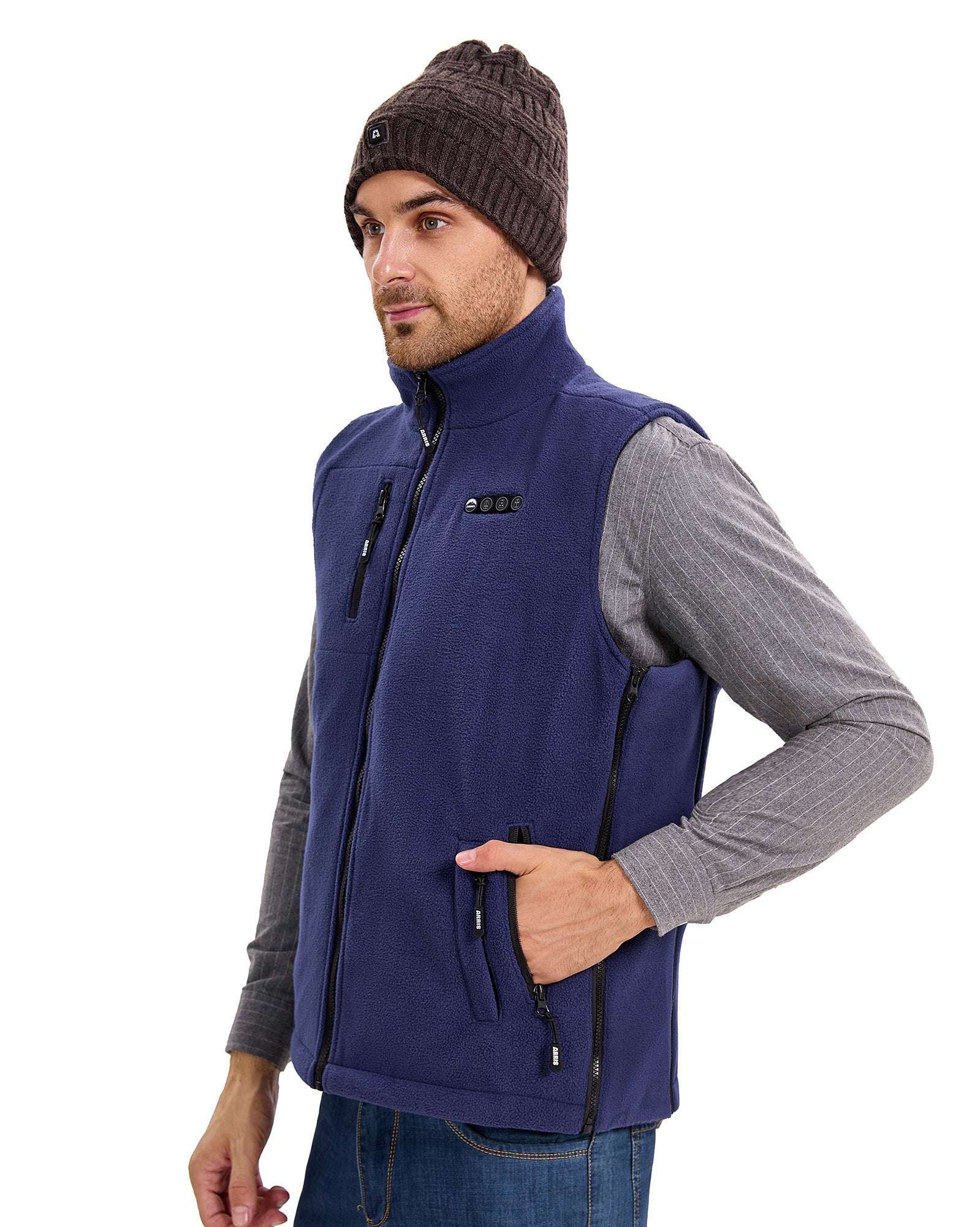 size adjustable heated fleece vest