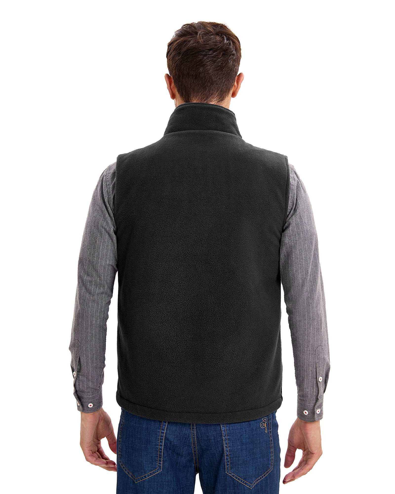 back side of the men's fleece vest