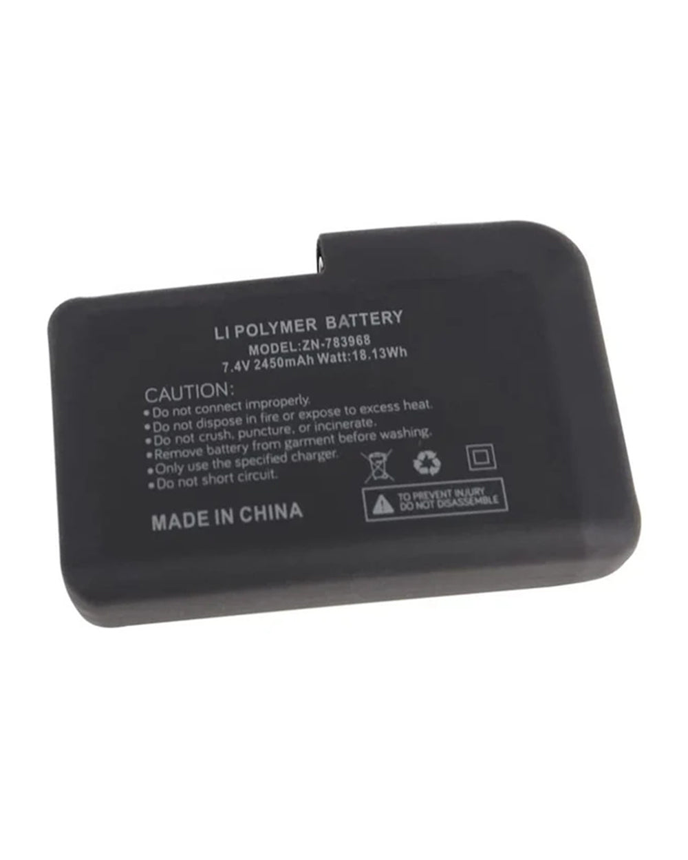 Arris 7.4V 2450mAh Lipo Battery for Arris Heated Hat and Heated Gloves