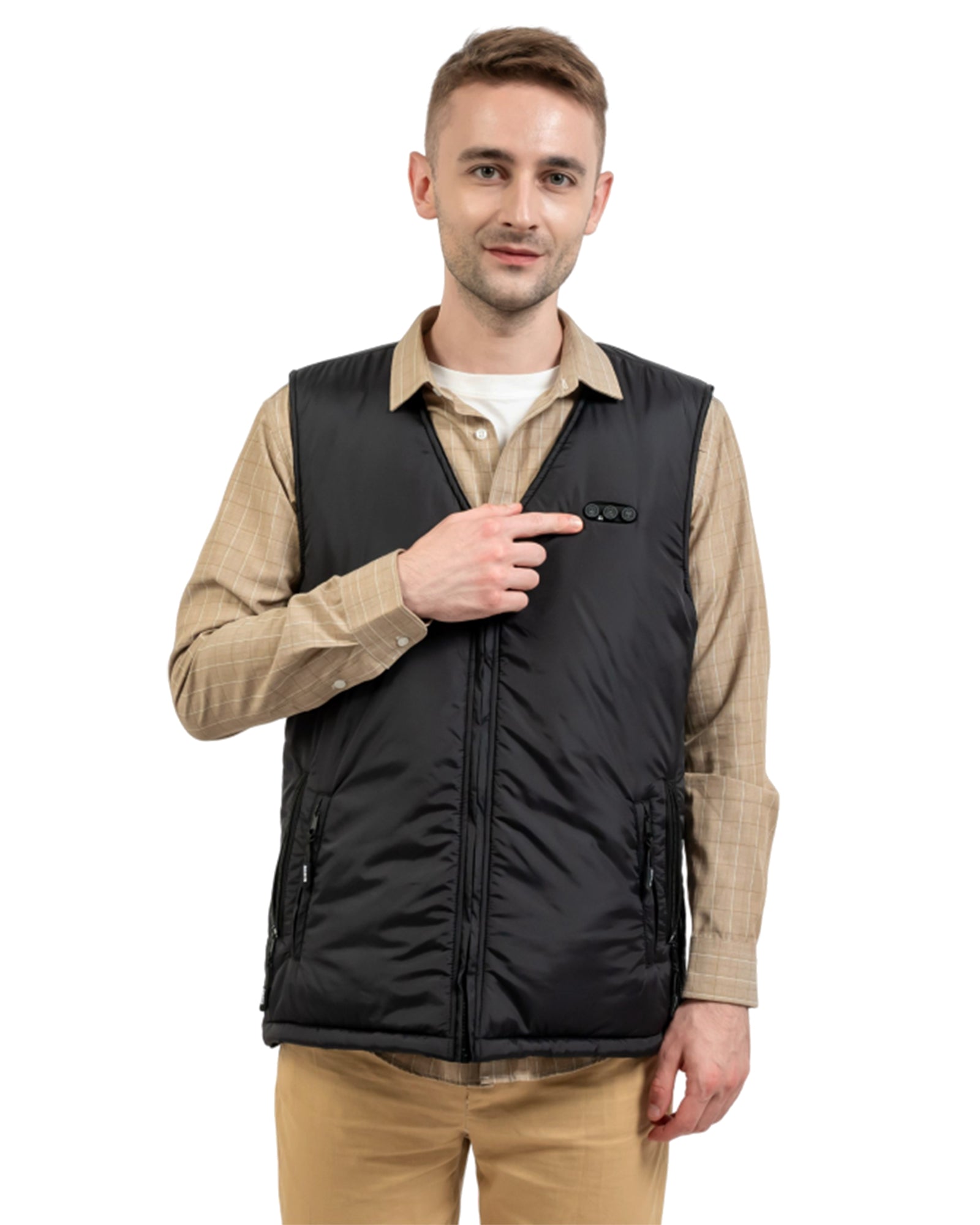 ARRIS Heated Vest Size Adjustable 7.4V 7500mah Battery Warm Vest for Men