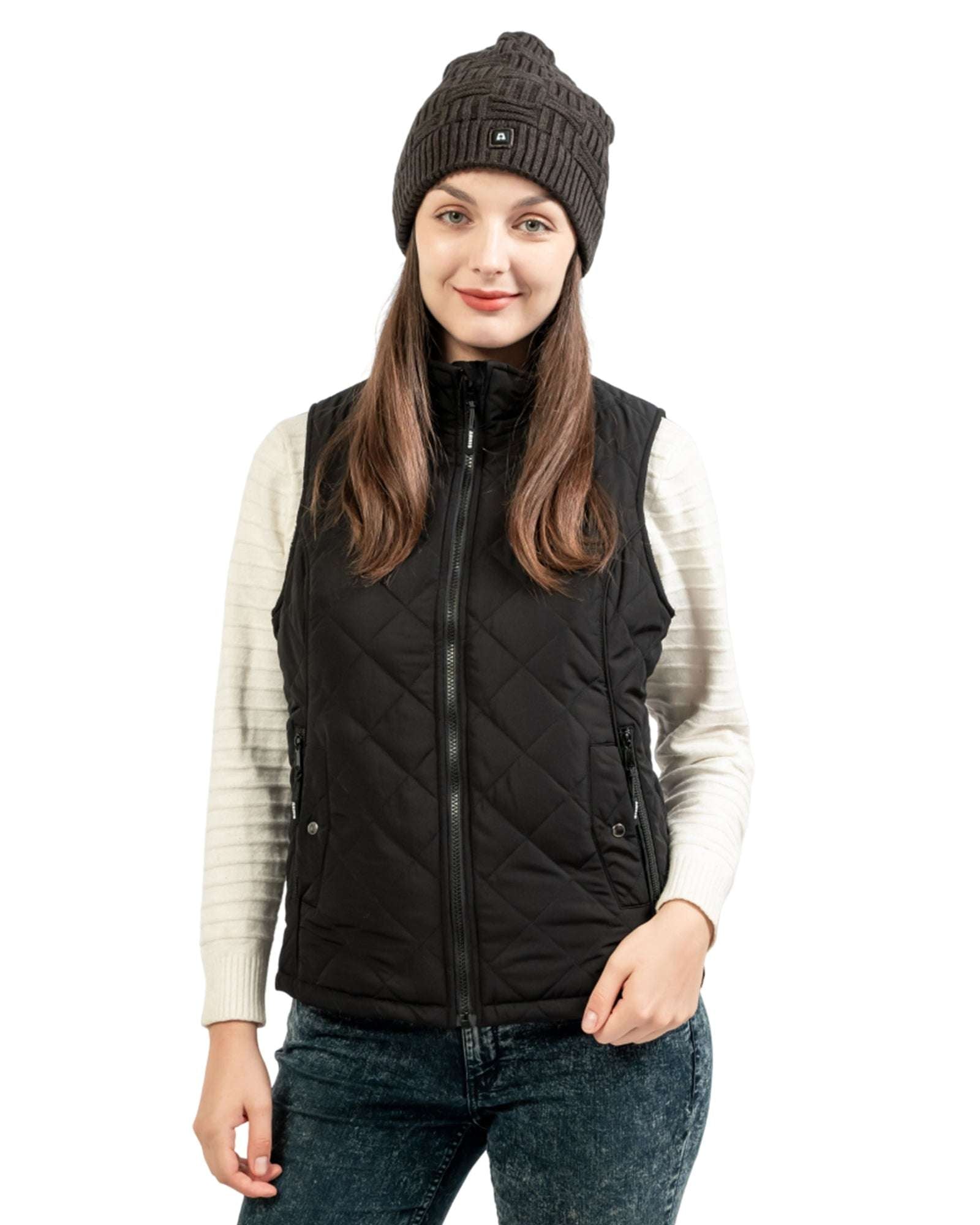 ARRIS heated vest and heated hat for women