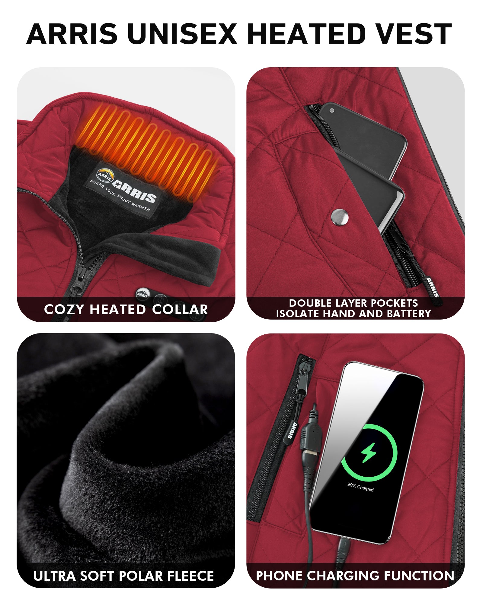 ARRIS HEATED VEST FOR WOMEN
