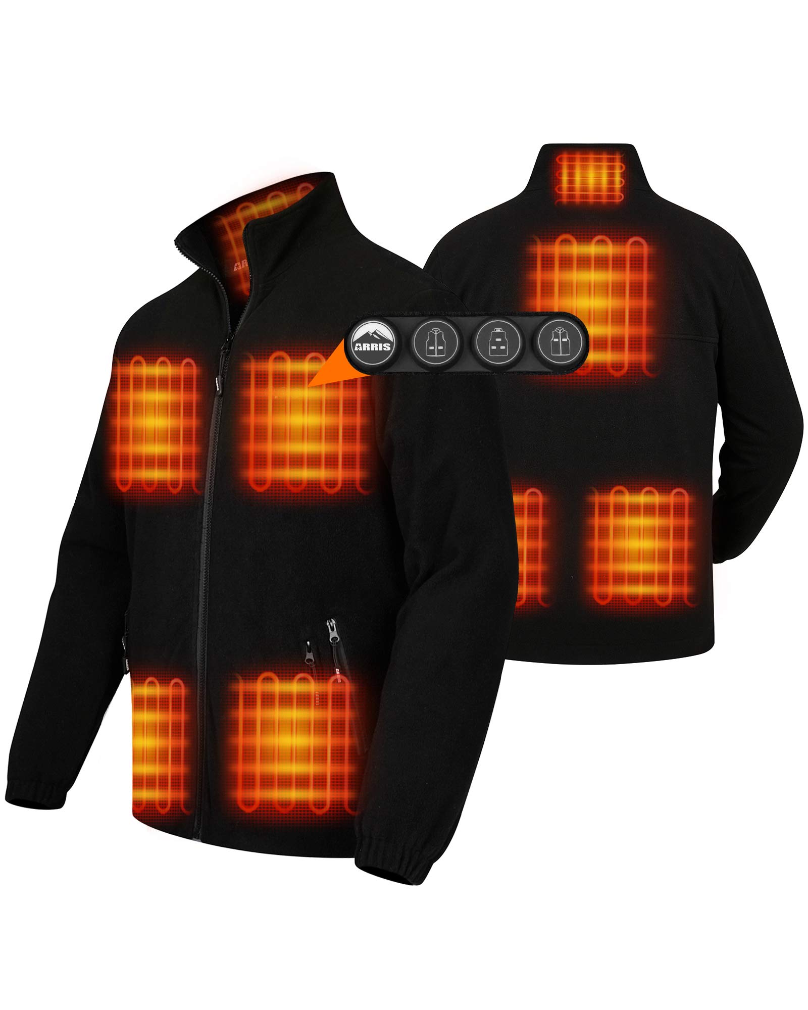 arris heated fleece jacket for men