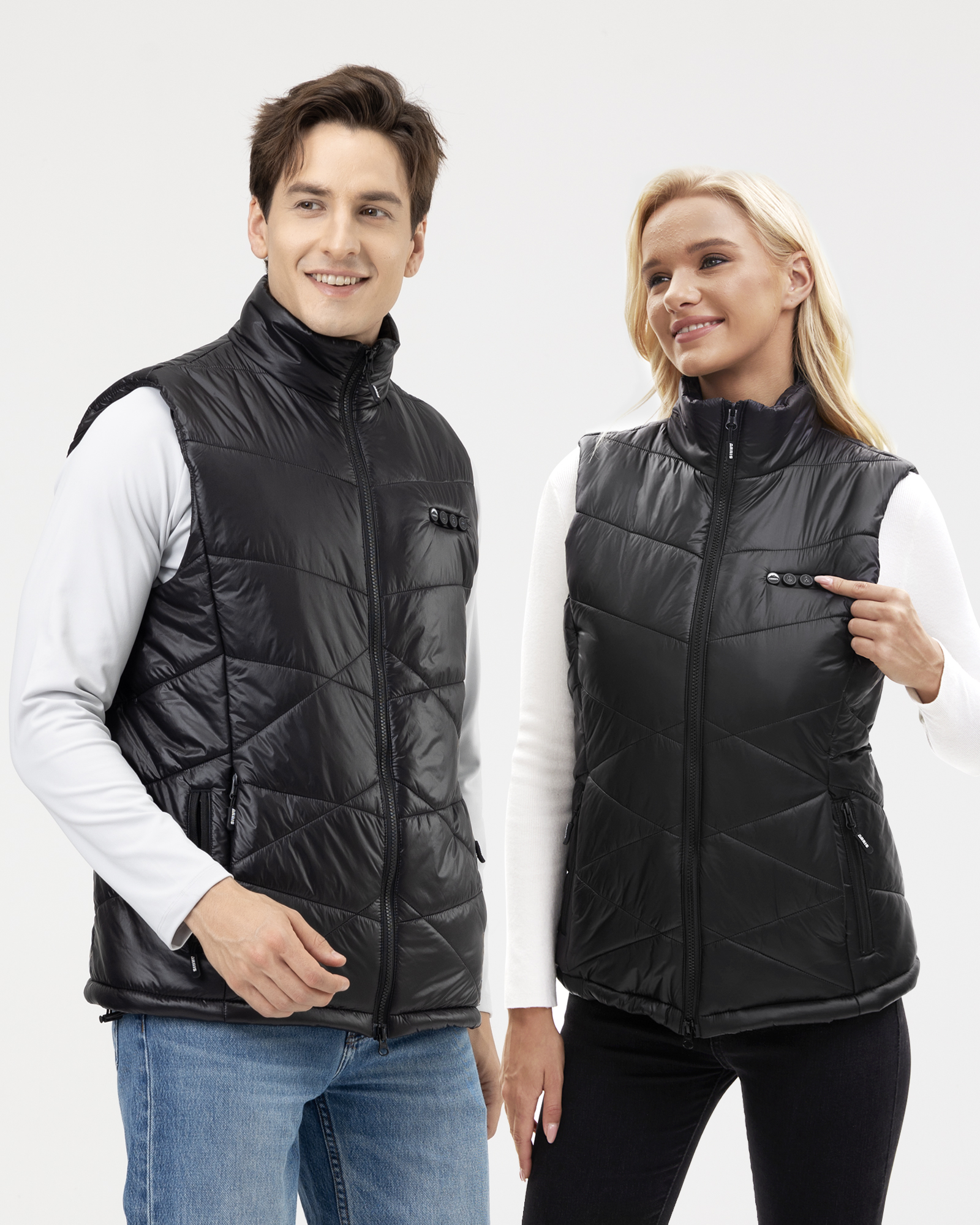 ARRIS 12V Heated Puffer Vest Bundle Men’s & Women’s Set