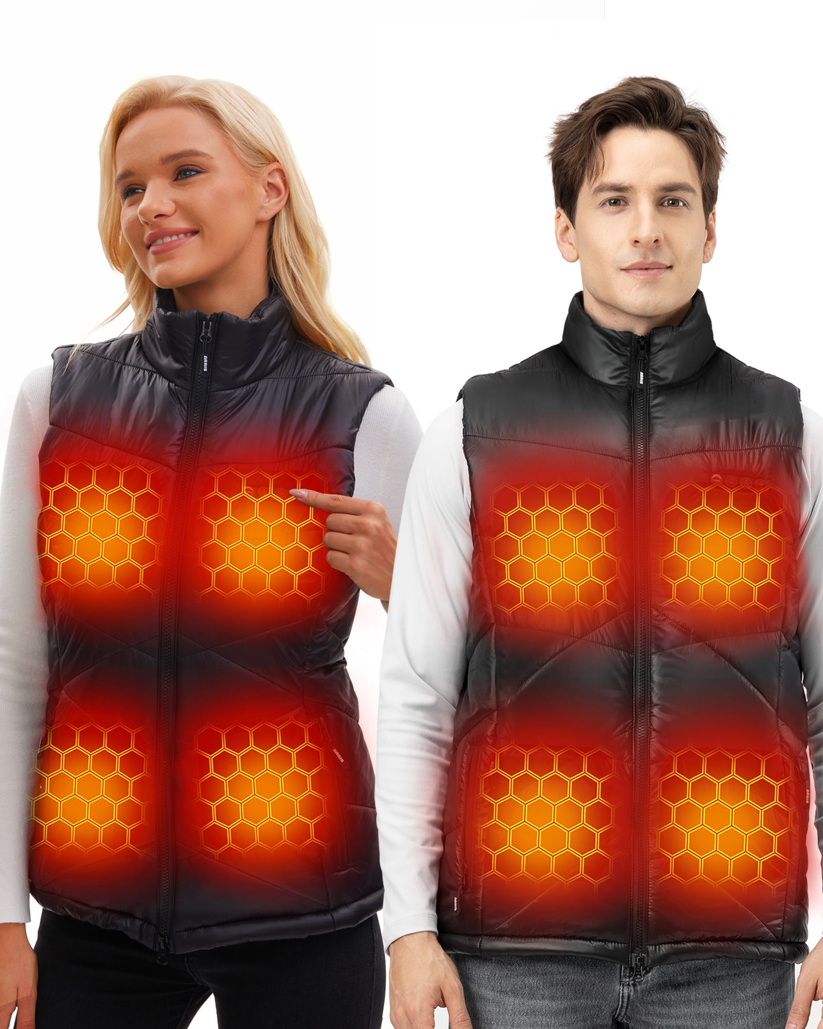 ARRIS 12V Heated Puffer Vest Bundle Men’s & Women’s Set