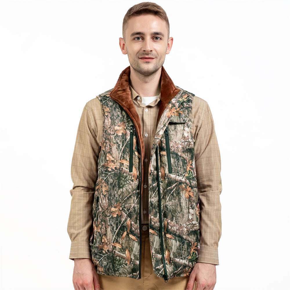 DUKUSEEK 7.4V Electric Heated Vest with Battery Pack 7 Heating Panels Size Adjustable for Hunting Hiking and Etc