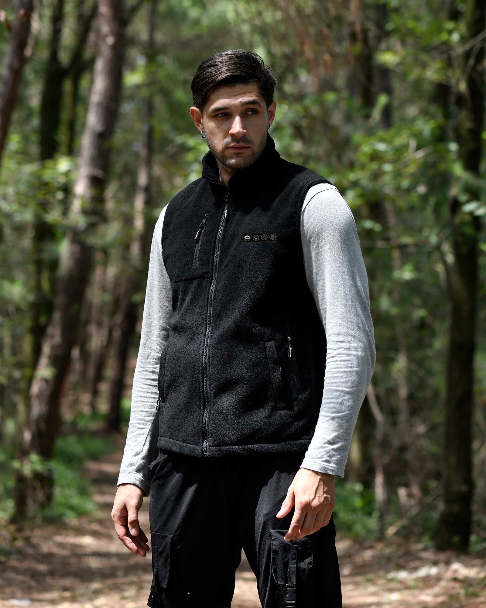 ARRIS Heated Mens Vest with Battery Pack 7.4V, Size Adjustbale Fleece Heated Vest with Shoulder Heat, Hand Warmer for Winter Hunting Skiing, Unisex