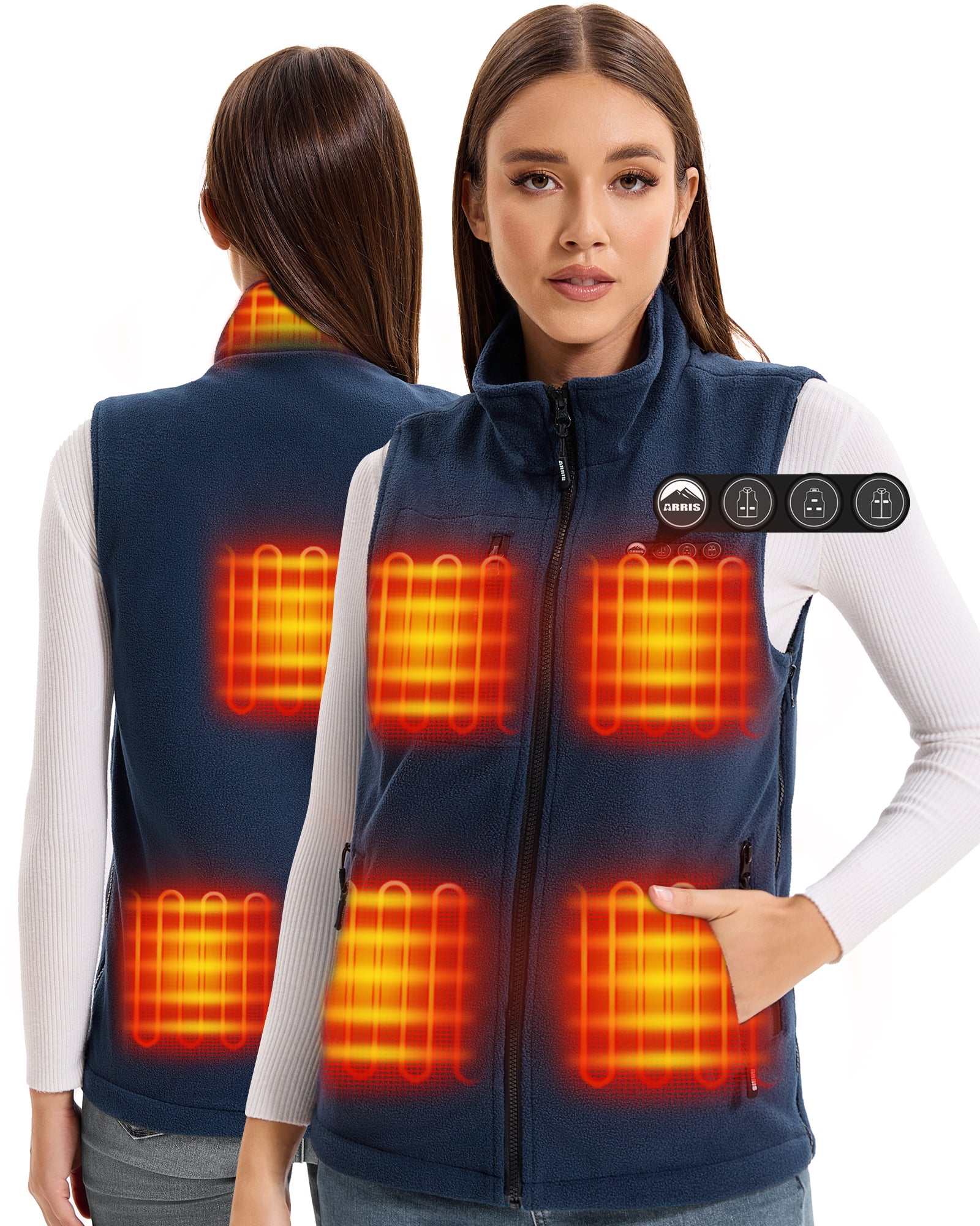 ARRIS FLEECE HEATED VEST FOR WOMEN