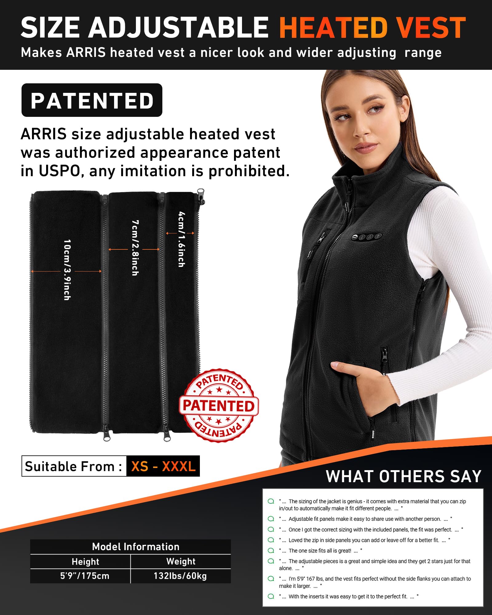 ARRIS FLEECE HEATED VEST FOR WOMEN