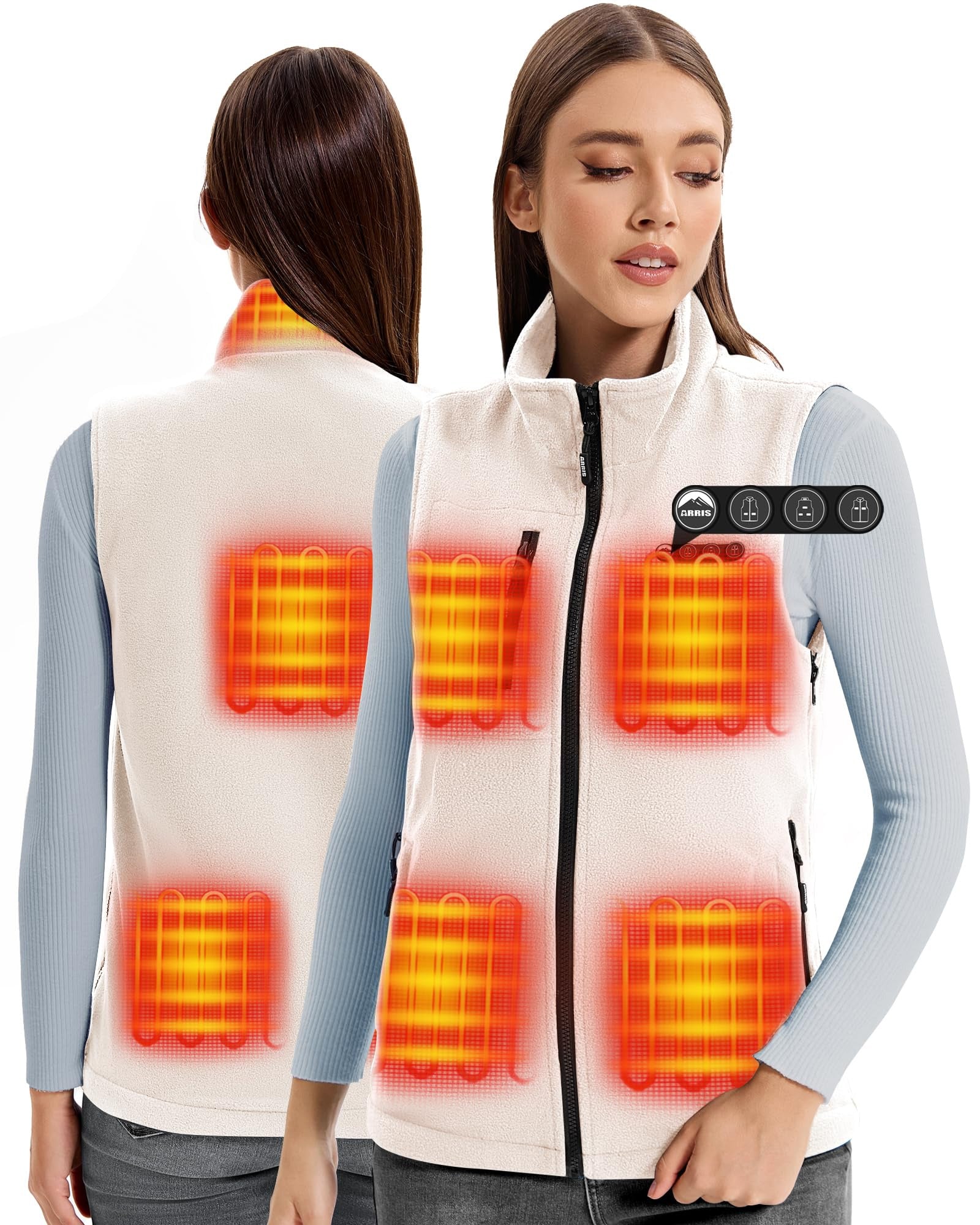 arris fleece heated vest