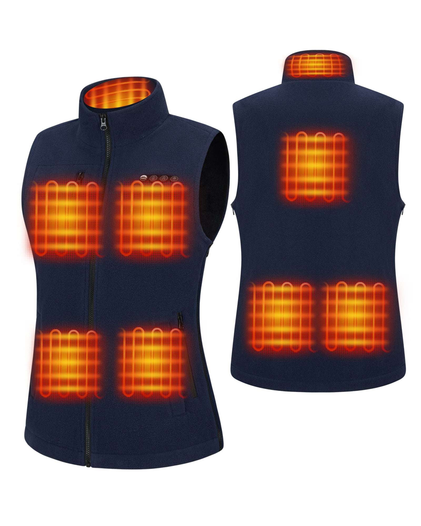New ARRIS Fleece Heated Vest Women 7.4V Electric Warm Vest With 7500mah Battery Pack Size Adjustable