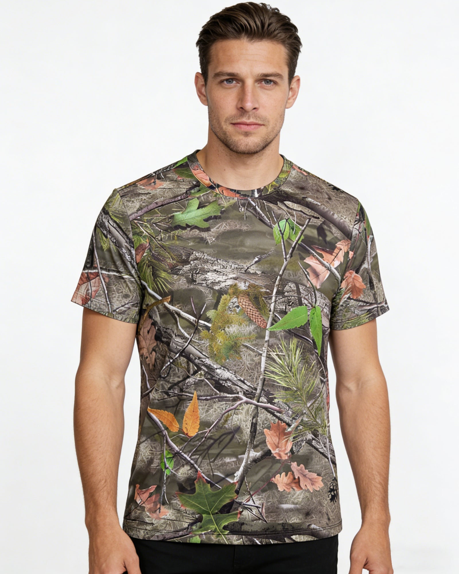 ARRIS Men's Short Sleeve Camo T-Shirt for Hunting Fishing Outdoors