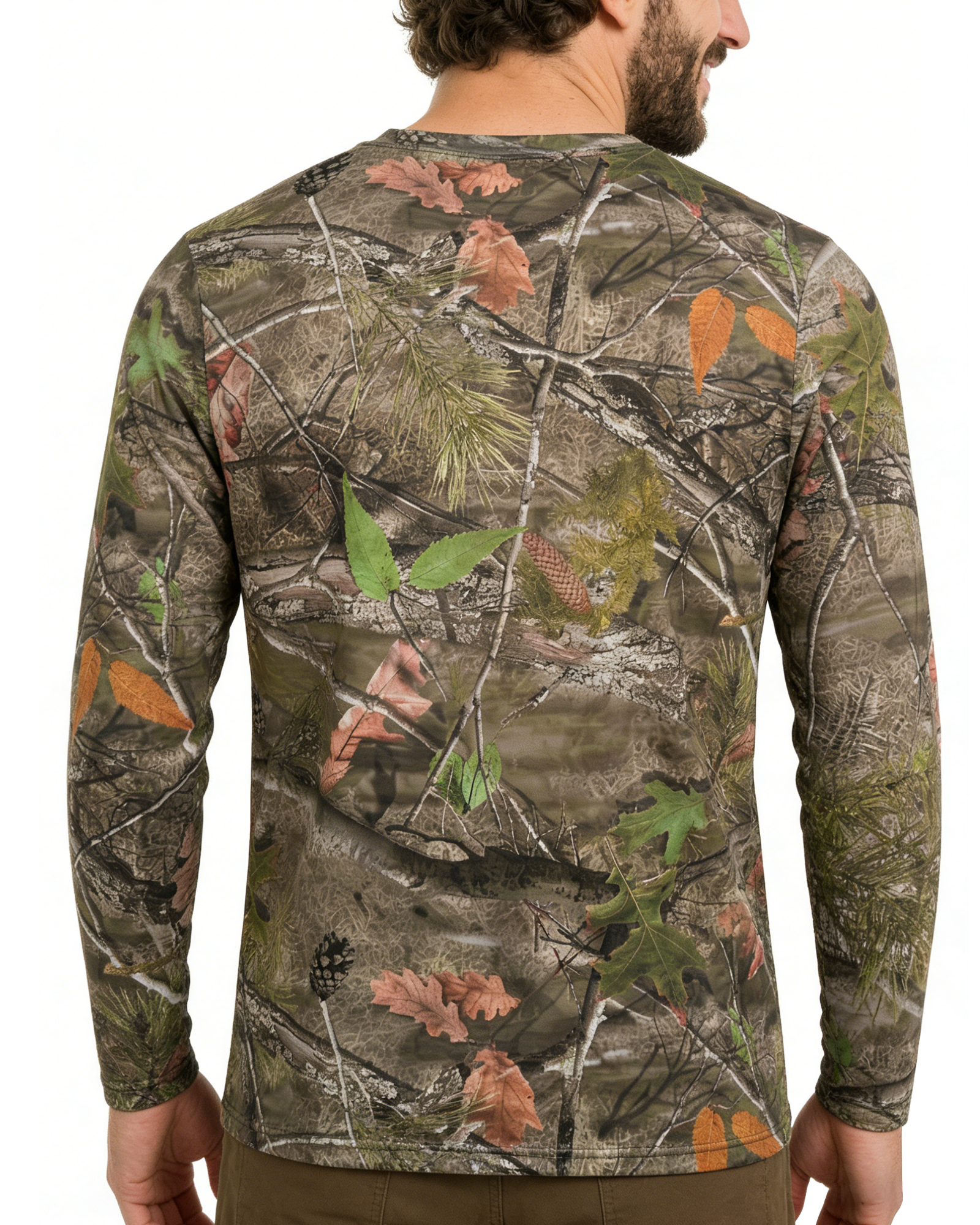 Men's Long Sleeve Camo T-Shirt for Hunting Fishing Outdoors