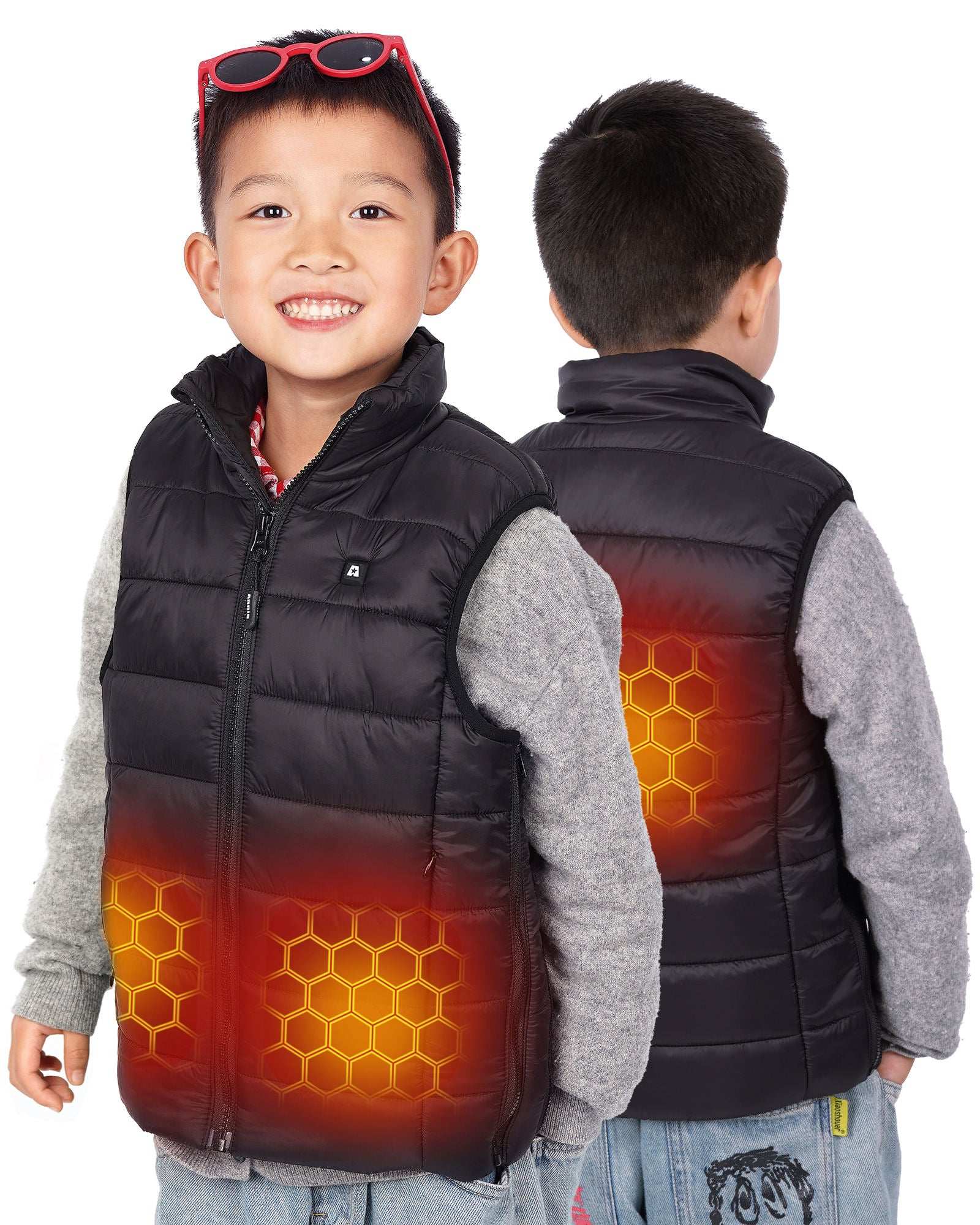 ARRIS Kids Heated Vest Boys Girls Waterproof Lightweight Electric Warming Vest with Battery Pack