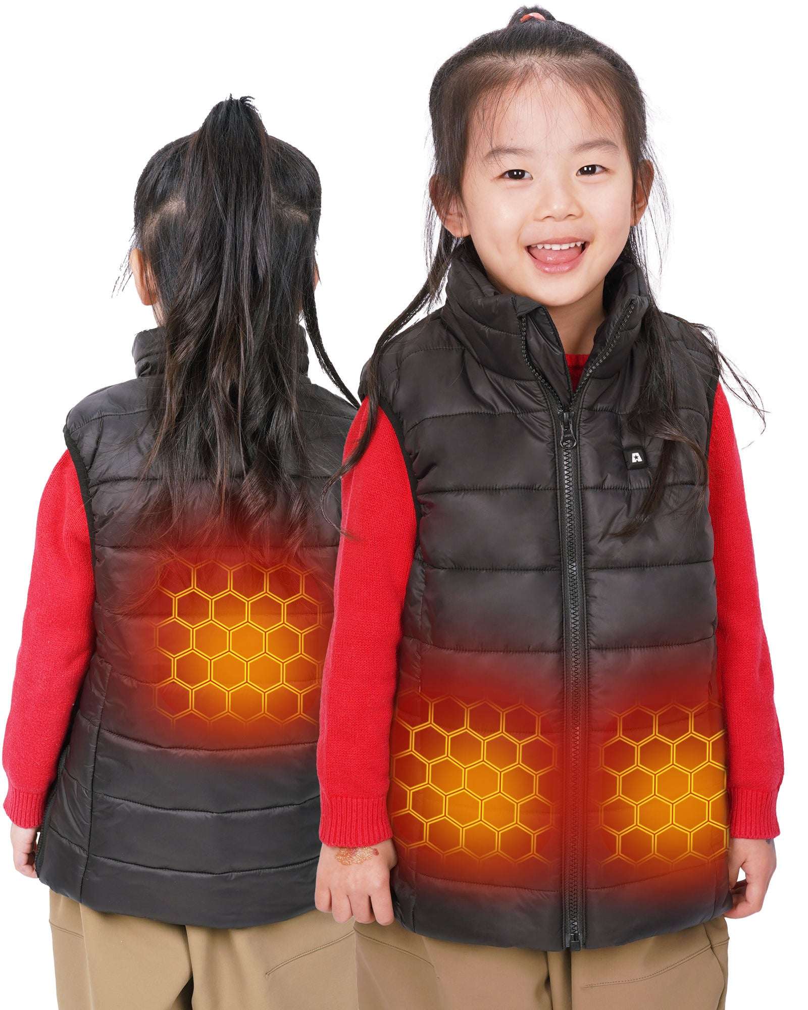 ARRIS Kids Heated Vest Boys Girls Waterproof Lightweight Electric Warming Vest with Battery Pack