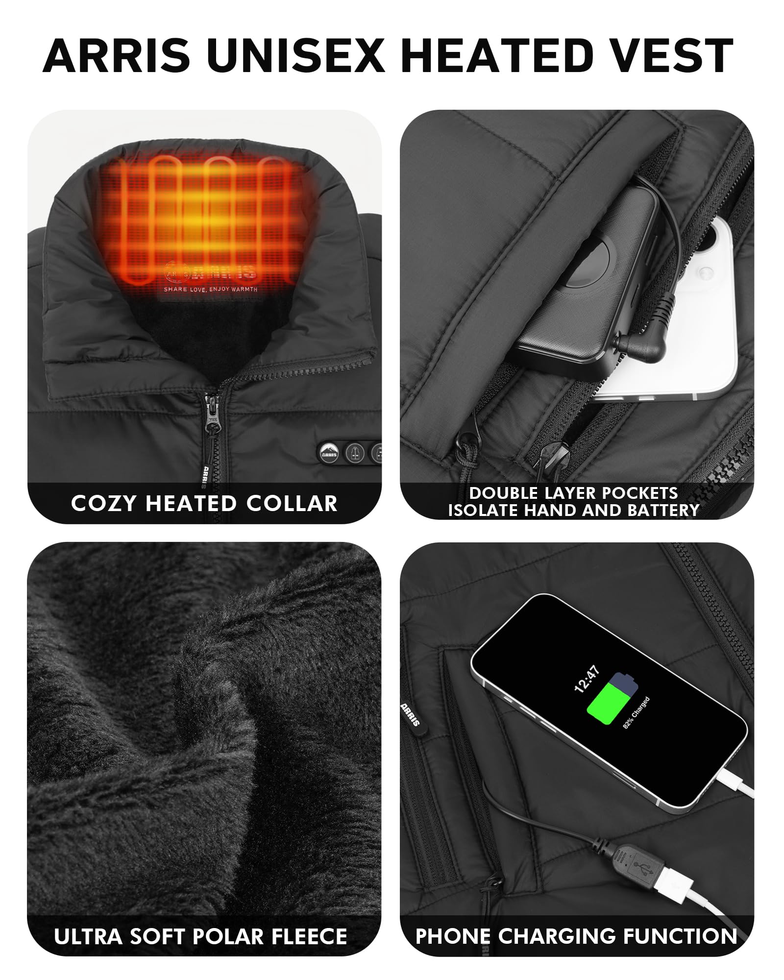 ARRIS HEATED VEST FOR MEN