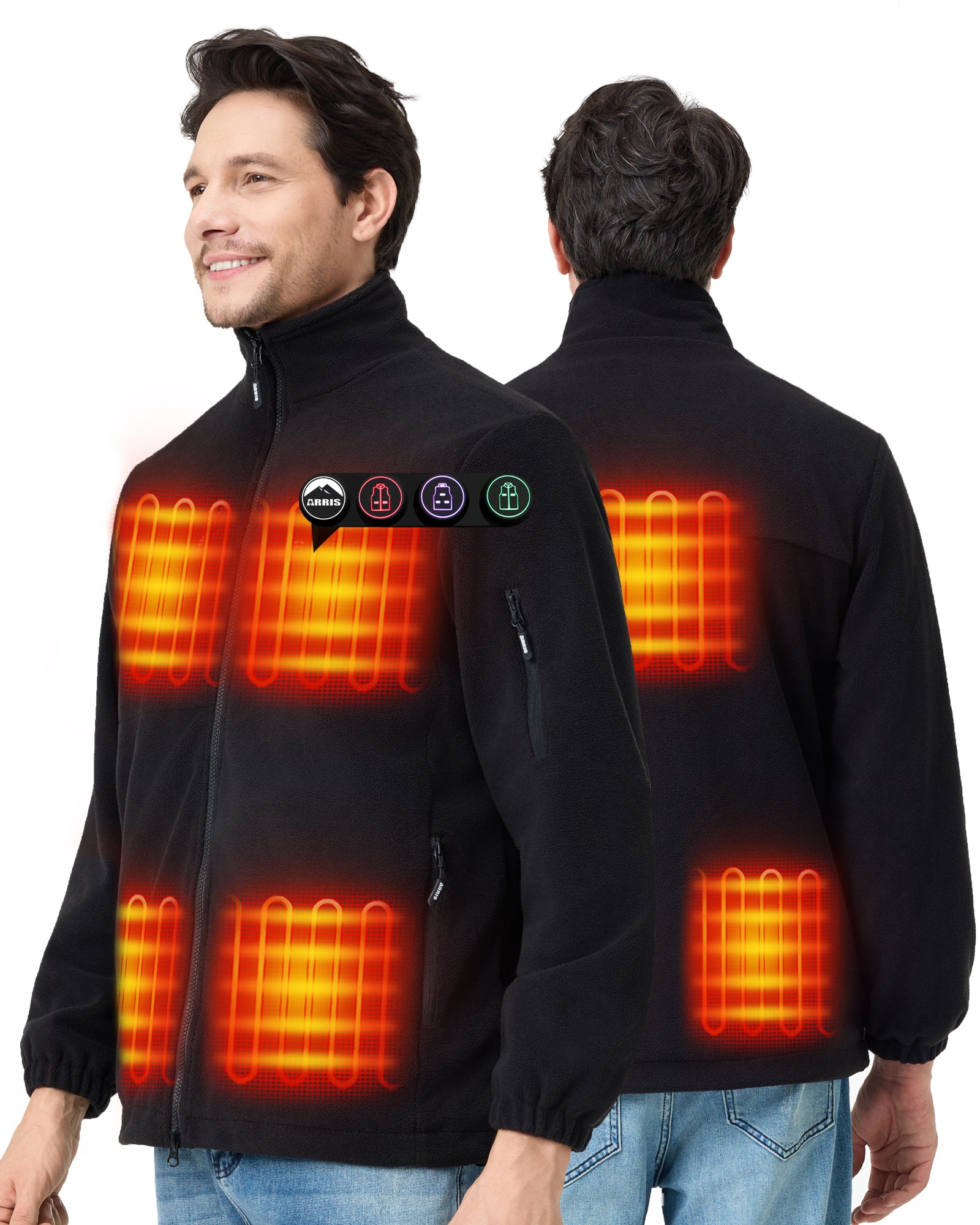 ARRIS Heated Polar Fleece Jacket for Men