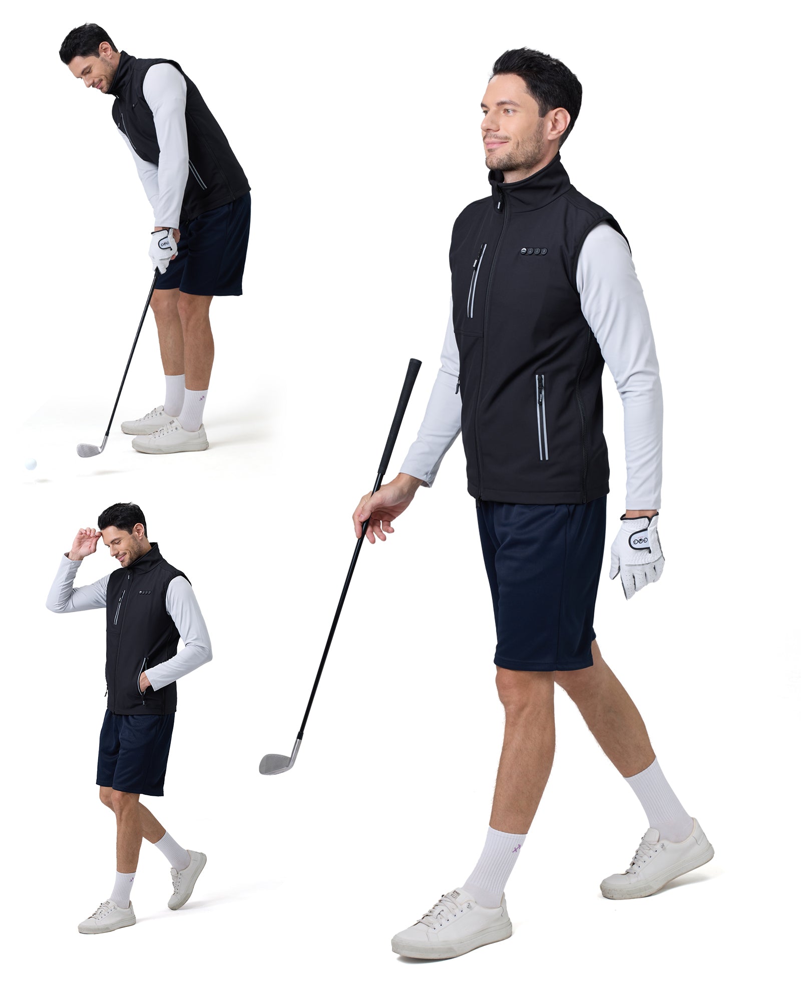 ARRIS Heated Vest for Golf 7.4V Electric Battery Powered Softshell Vest for Men