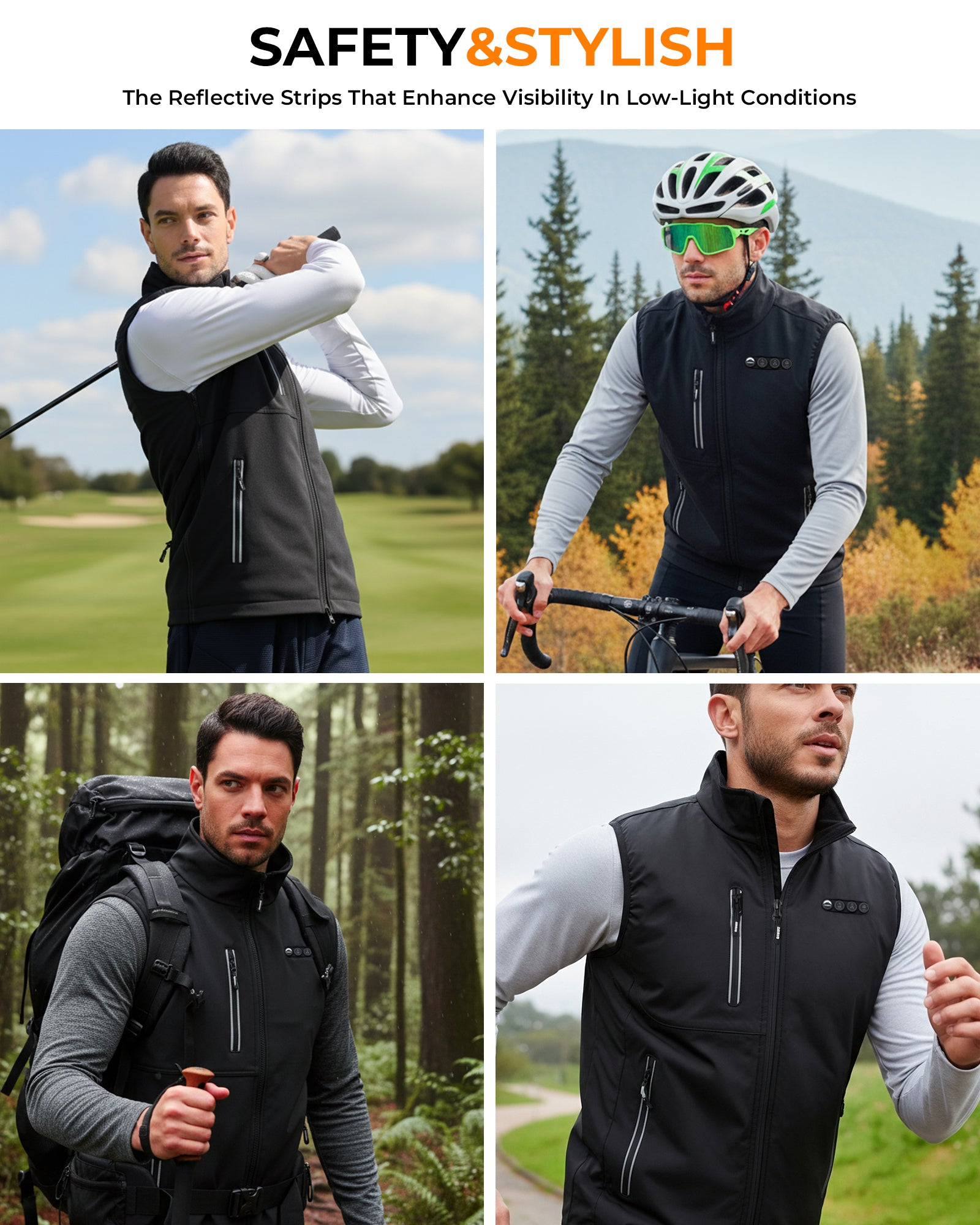 ARRIS Golf Heated Vest — 8-Zone Independent Heating | Adjustable Fit | 12-Hour Battery