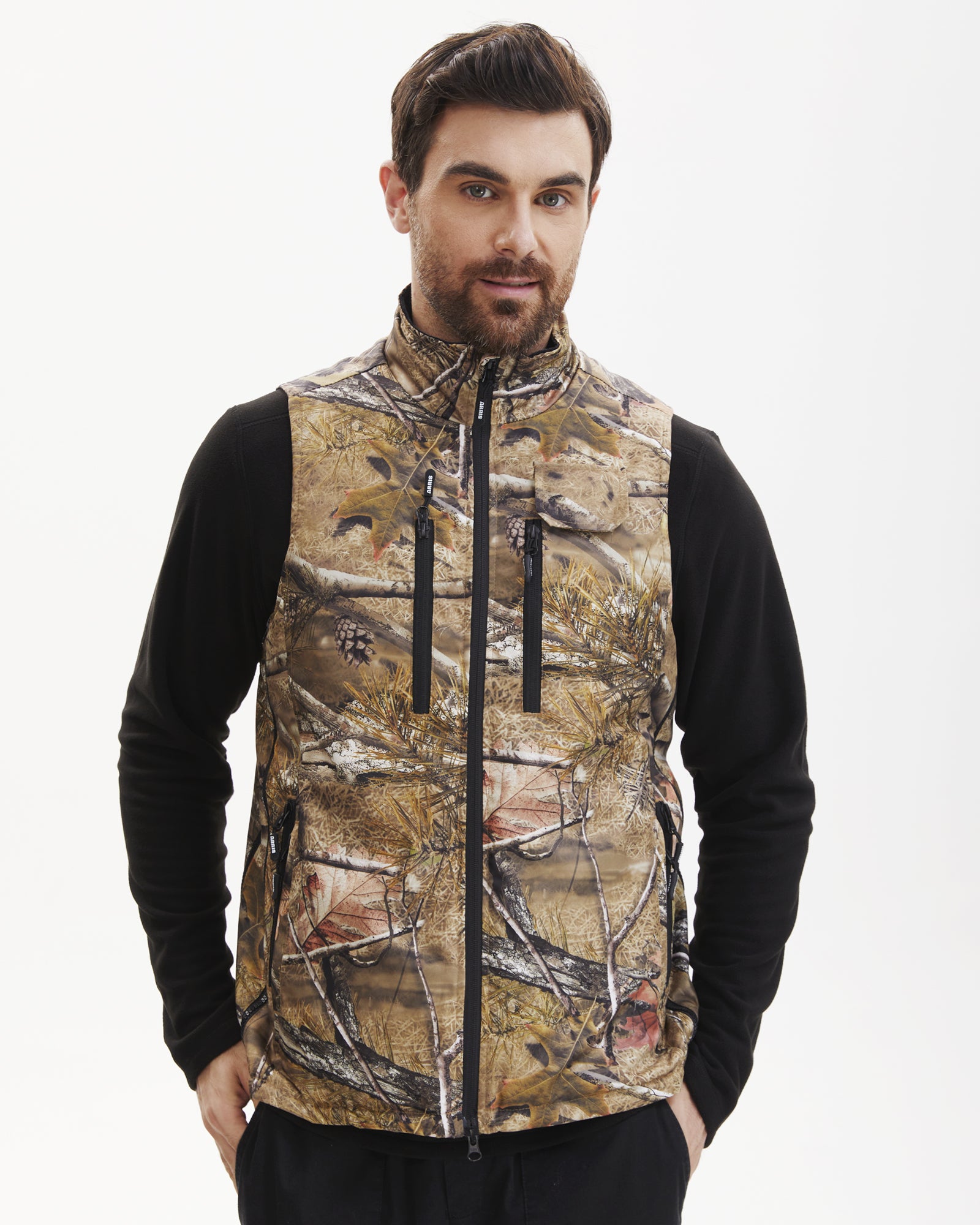 ARRIS Heated Hunting Vest for men, Size Adjustable 7.4V Camo Heating Vests with Battery for Hunting, Hiking