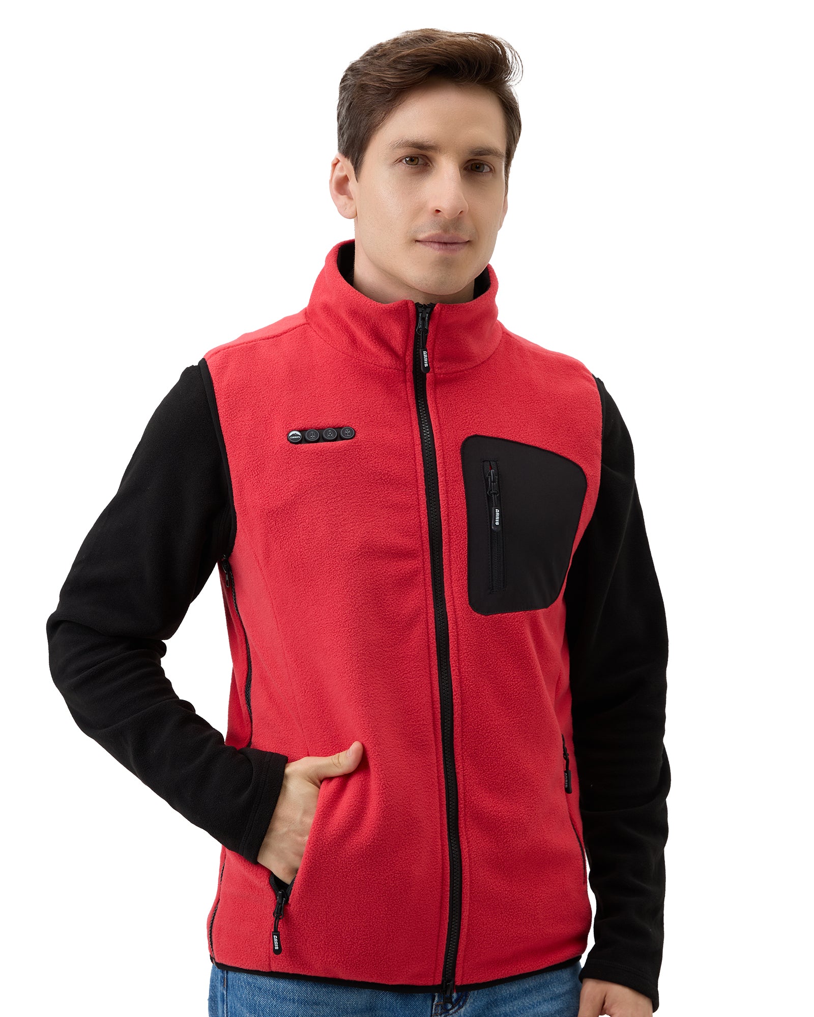 ARRIS Fleece Heated Vest with 12V Battery, Size Adjustable Heated Vest for Men Women