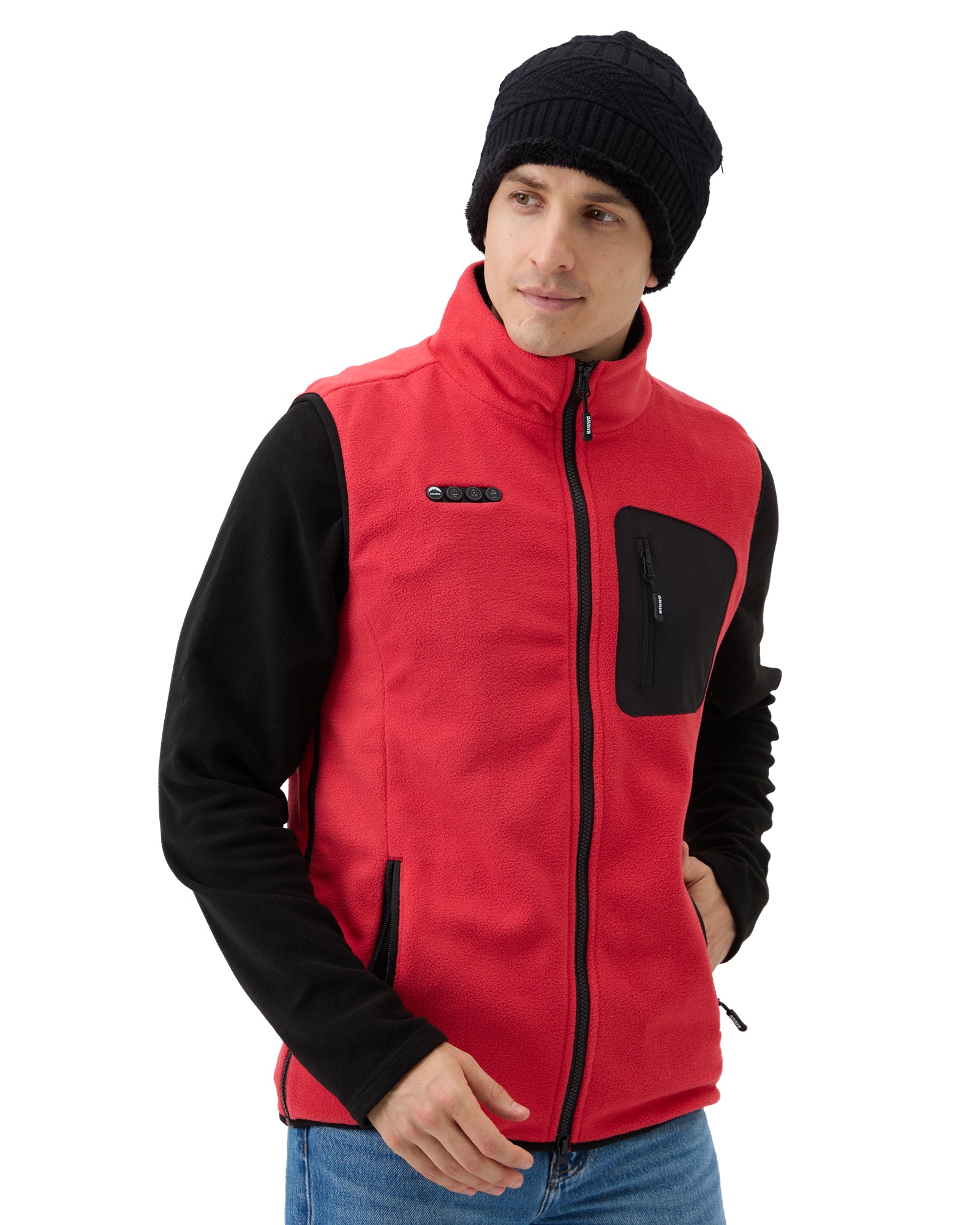 ARRIS Fleece Heated Vest with 12V Battery, Size Adjustable Heated Vest for Men Women