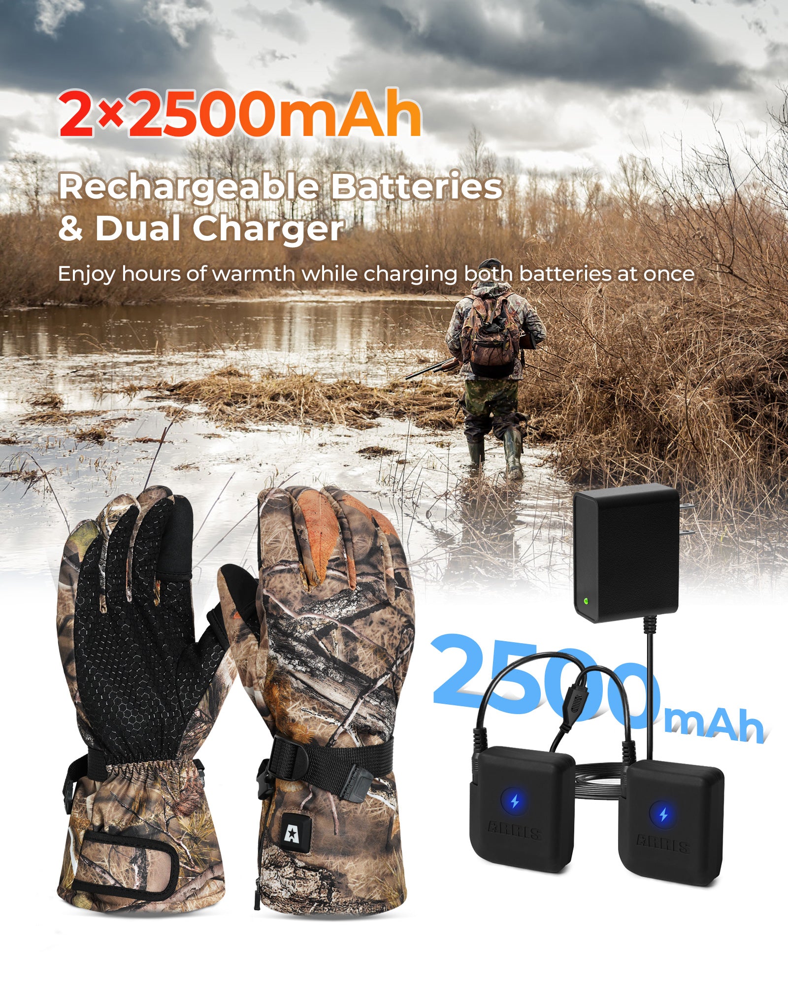 rechargeable heated gloves for men and women