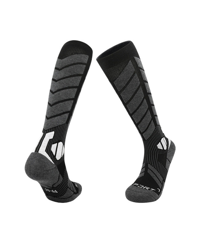 Wool Blend Ski Socks – Over-the-Calf Compression Socks for Skiing, Snowboarding & Winter Sports