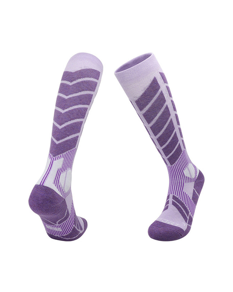 Wool Blend Ski Socks – Over-the-Calf Compression Socks for Skiing, Snowboarding & Winter Sports