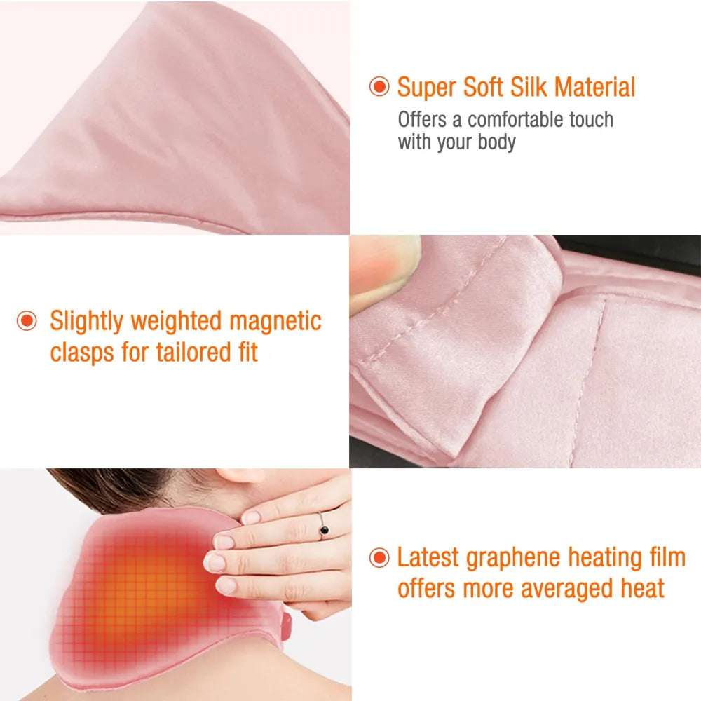 arris heating neck pad is made from super soft silk material