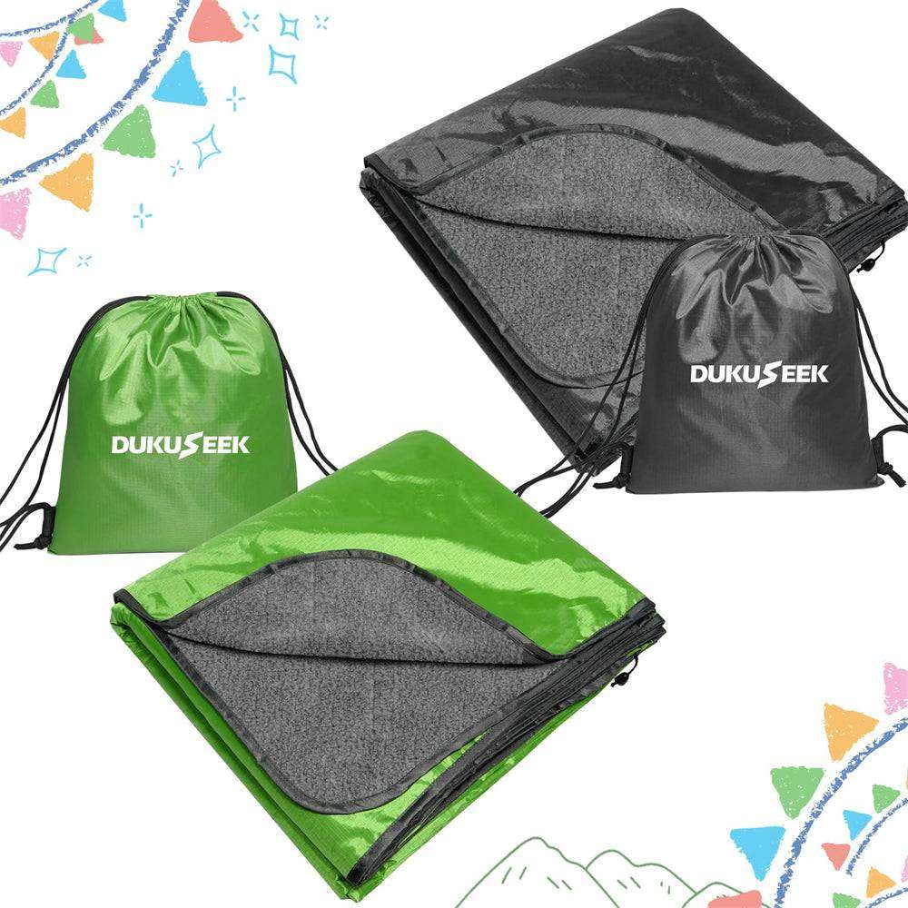 DUKUSEEK Hoodie Blanket Waterproof for Outdoor Camping, Picnic, Stadium, Sports, Beach, Concerts, Car, Dogs, Stadium Blanket Fleece Blanket Extra Large with Hood (79 x 56 inches) - 2pcs