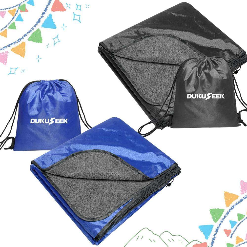 DUKUSEEK Hoodie Blanket Waterproof for Outdoor Camping, Picnic, Stadium, Sports, Beach, Concerts, Car, Dogs, Stadium Blanket Fleece Blanket Extra Large with Hood (79 x 56 inches) - 2pcs