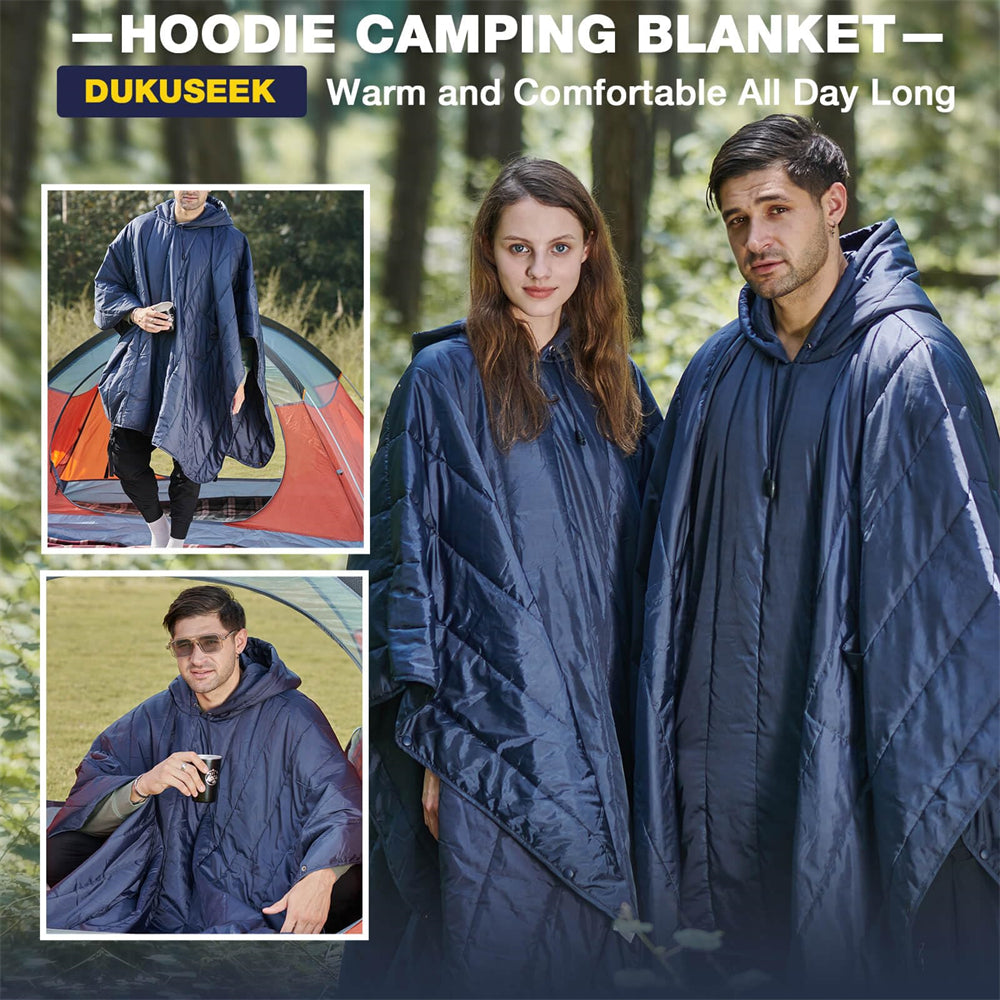 dukuseek hoodie camping blanket