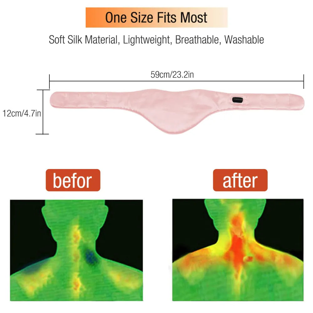 before and after using arris heating neck pad