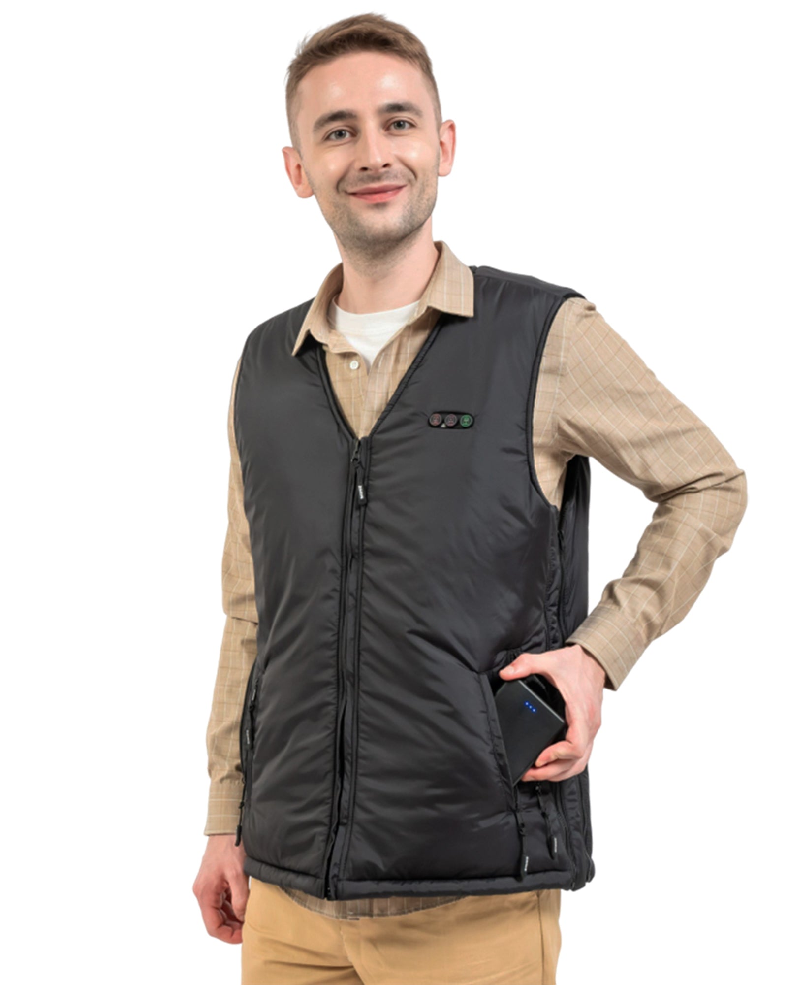 ARRIS Heated Vest Size Adjustable 7.4V 7500mah Battery Warm Vest for Men