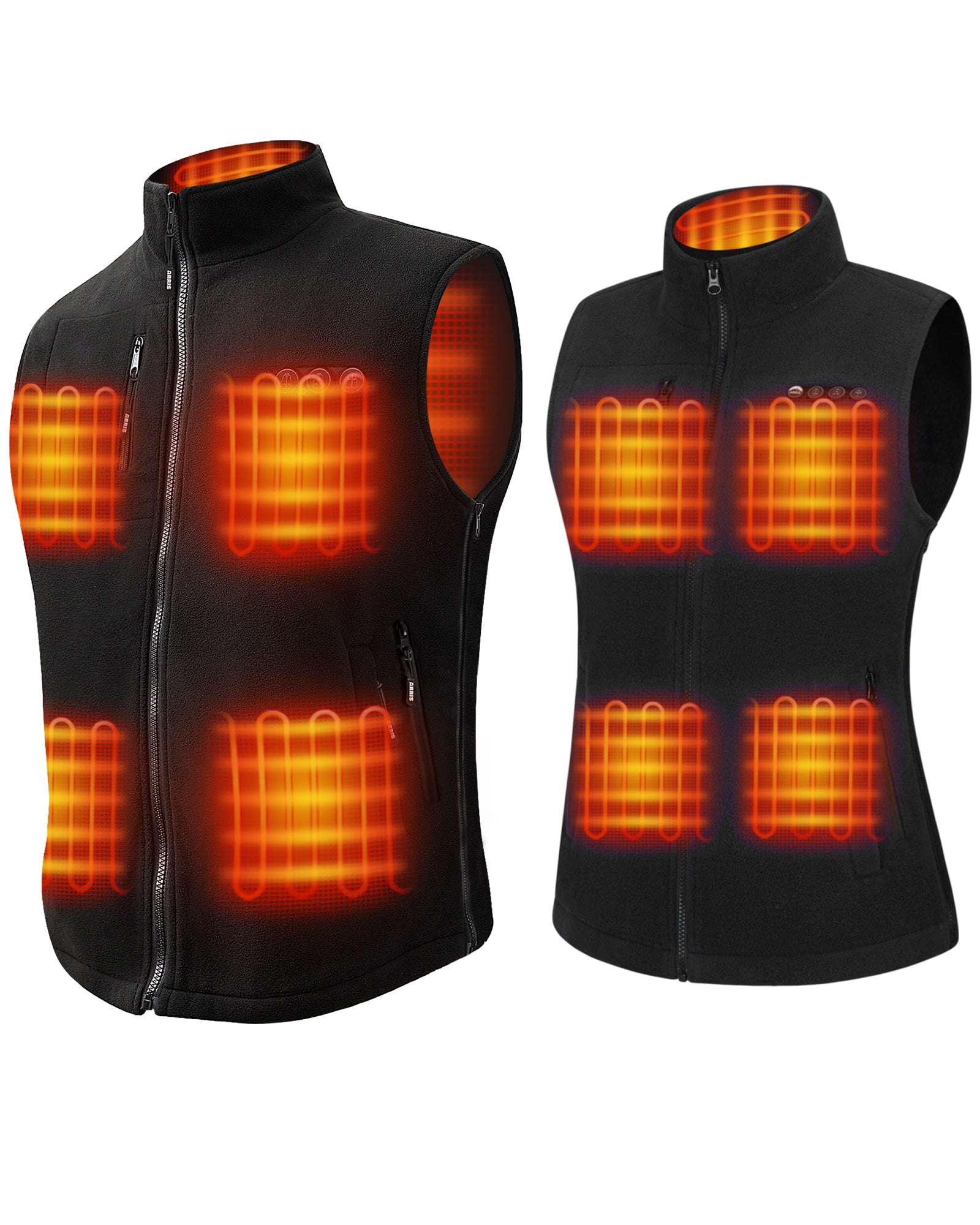 ARRIS 7.4V Battery Heated Vest Size Adjustable Fleece Vest for Men+Women Combo Sale