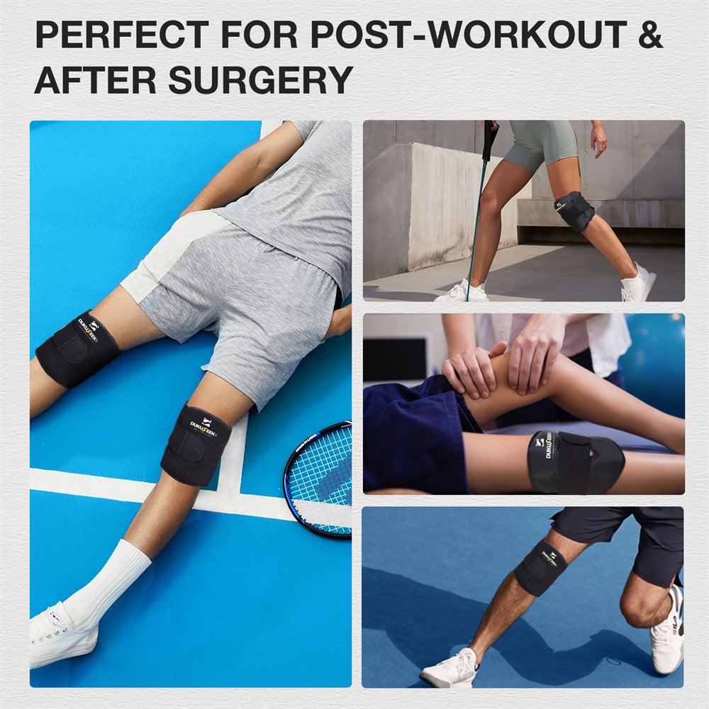 dukuseek knee ice pack wrap is perfect for post-workout & after surgery