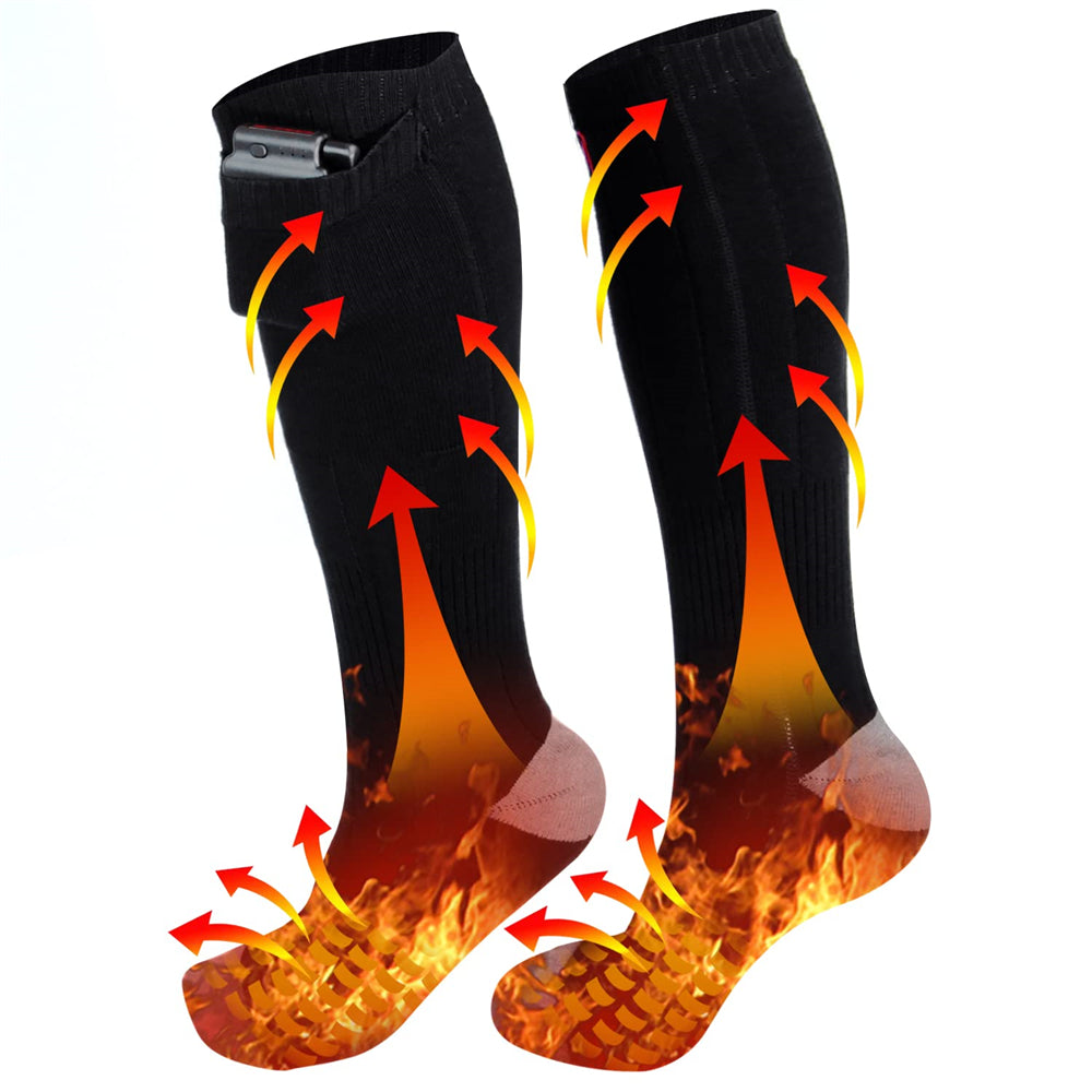 DUKUSEEK Heated Socks Unisex with 7.4V 2800mAh Rechargeable Lipo