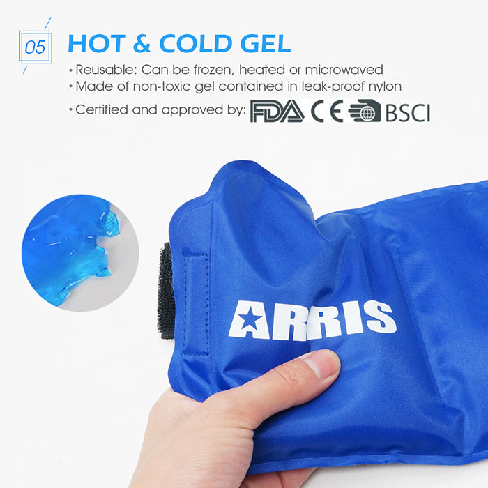 Arris Ice Packs for Waist Injuries Reusable Small Hot Cold Therapy Gel Ice Pack with Adjustable Strap for Pain Relief XA0022