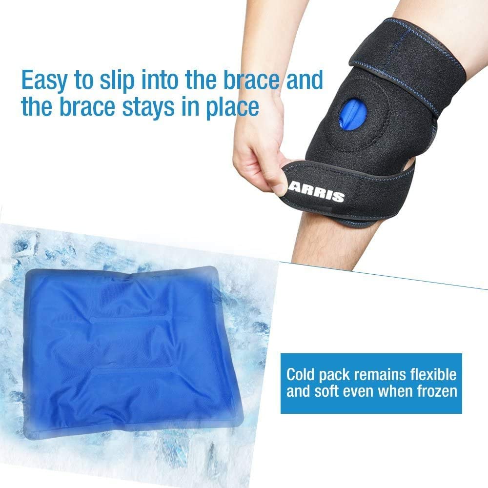 ARRIS Ice Pack for Knee Injuries, Reusable Knee Wrap Ice Knee Brace