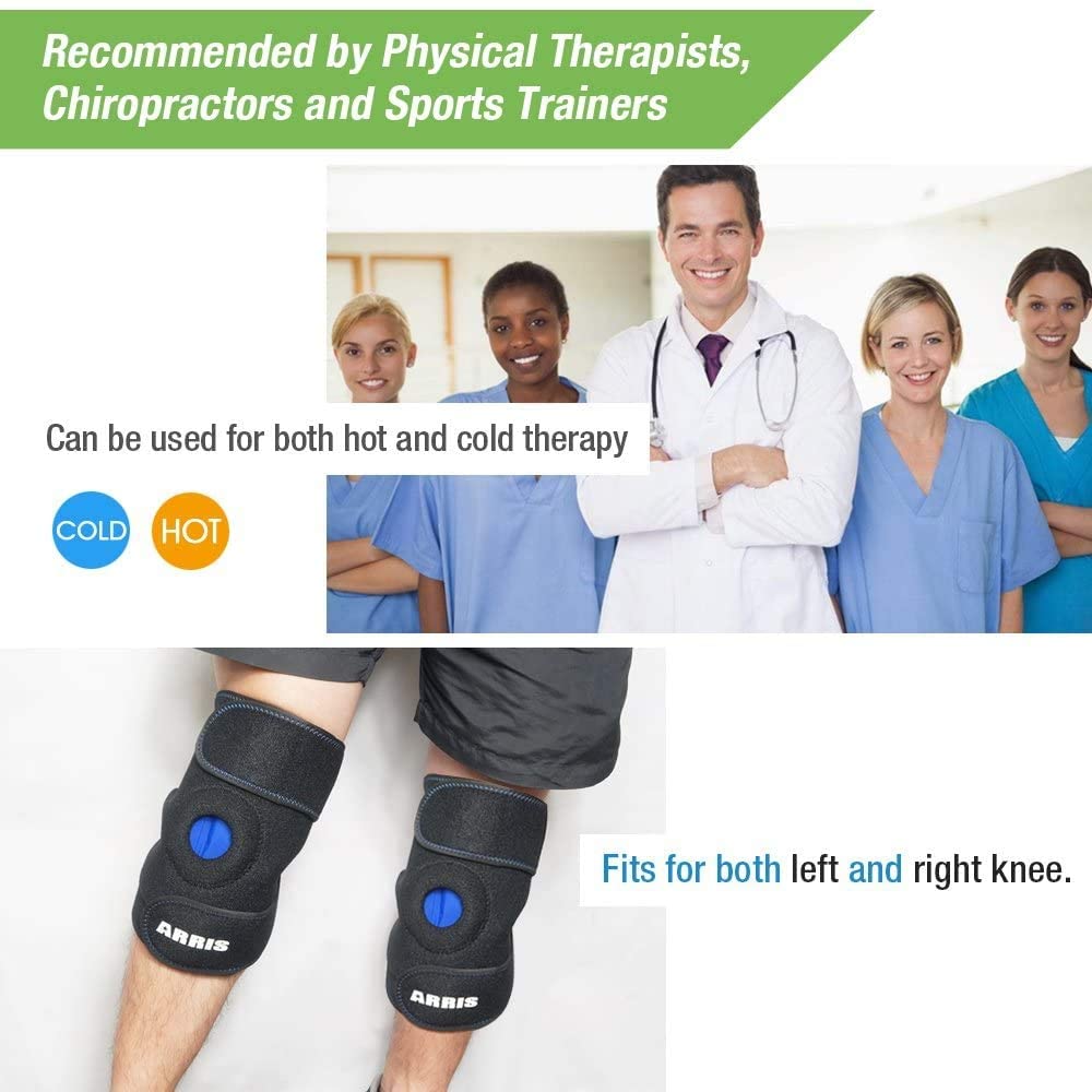 ARRIS Ice Pack for Knee Injuries, Reusable Knee Wrap Ice Knee Brace