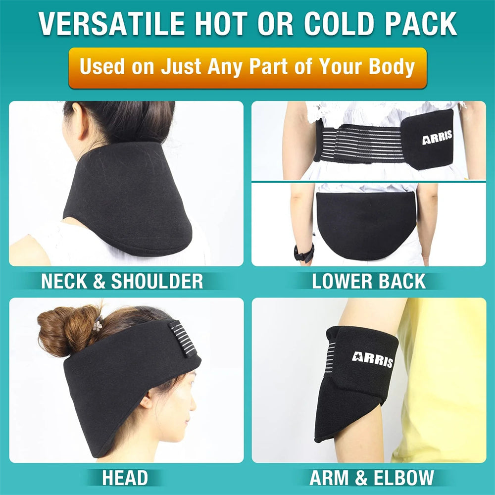 ARRIS Neck Ice Pack Wrap, Cold Compress Therapy for Cervical, Shoulder Pain Relief, Reusable Cooling Gel Packs for Swelling, Injuries, Headache